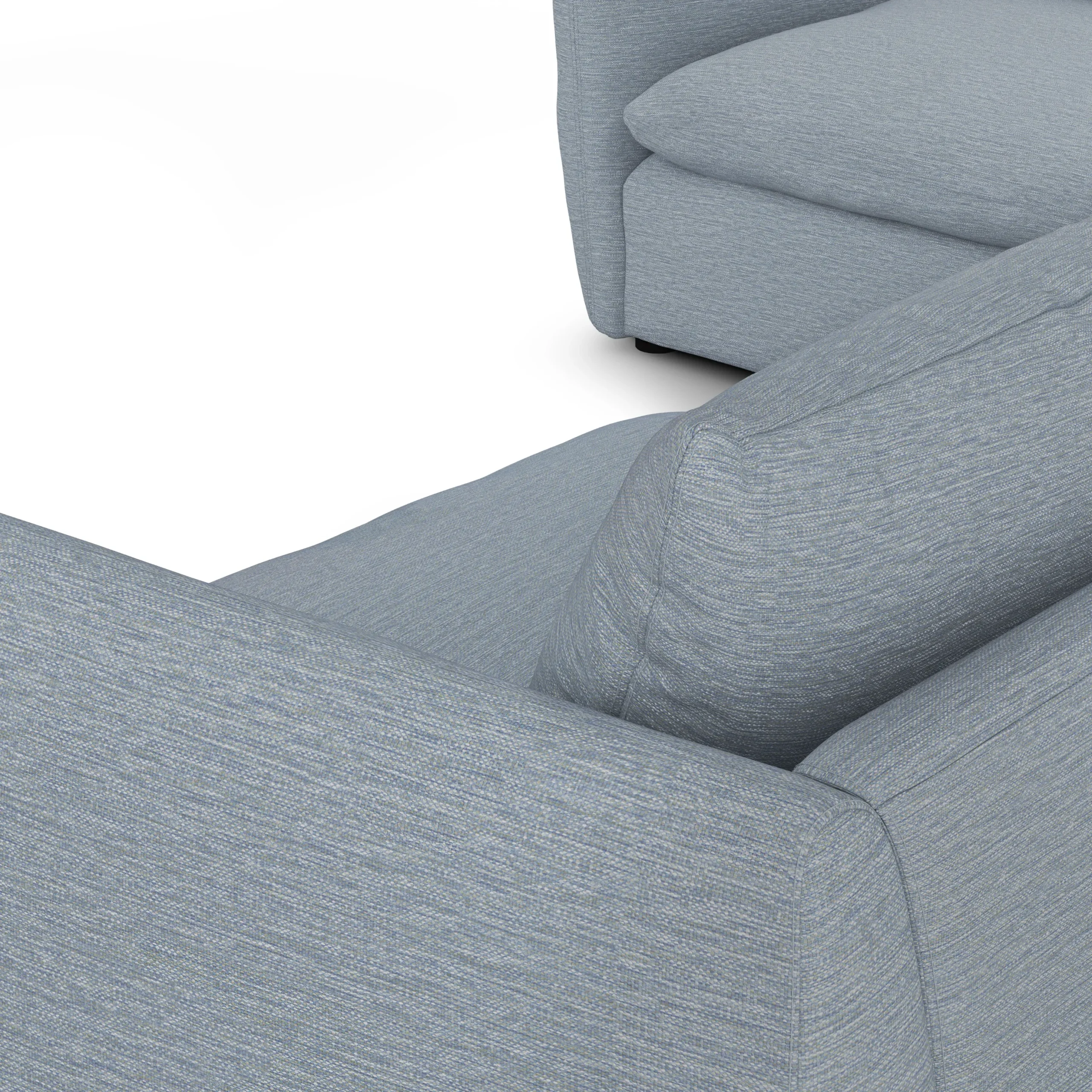 Leigh 126_ Modular L Sectional - Silver Light Blue - Image 9