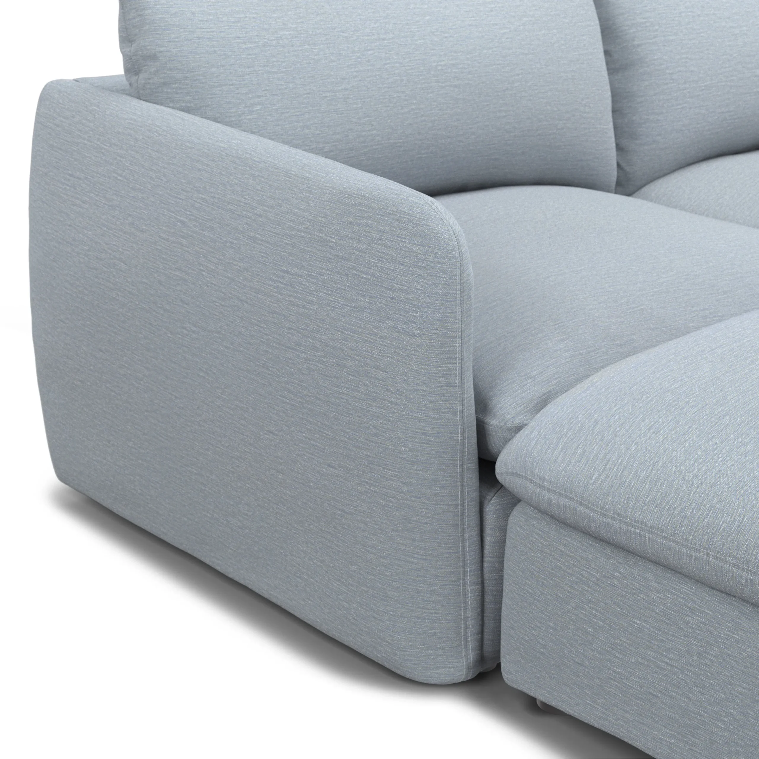 Leigh 131.5_ Modular Sectional - Silver Light Blue - Image 9