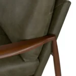 Bavel 28.5_ Leather Lounge Chair - Charme Green