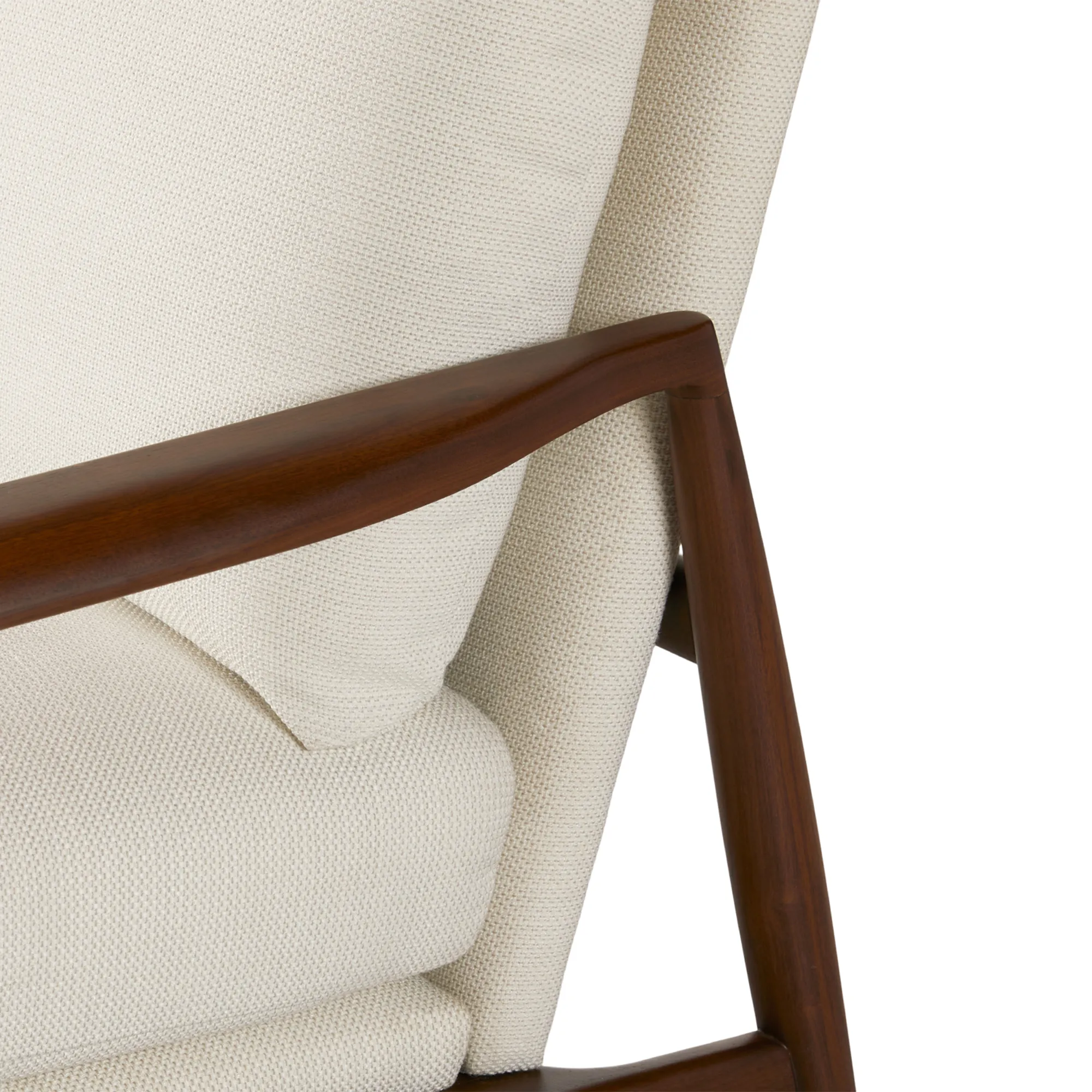 Bavel 28.5_ Lounge Chair - Walnut and Field Ivory - Image 4