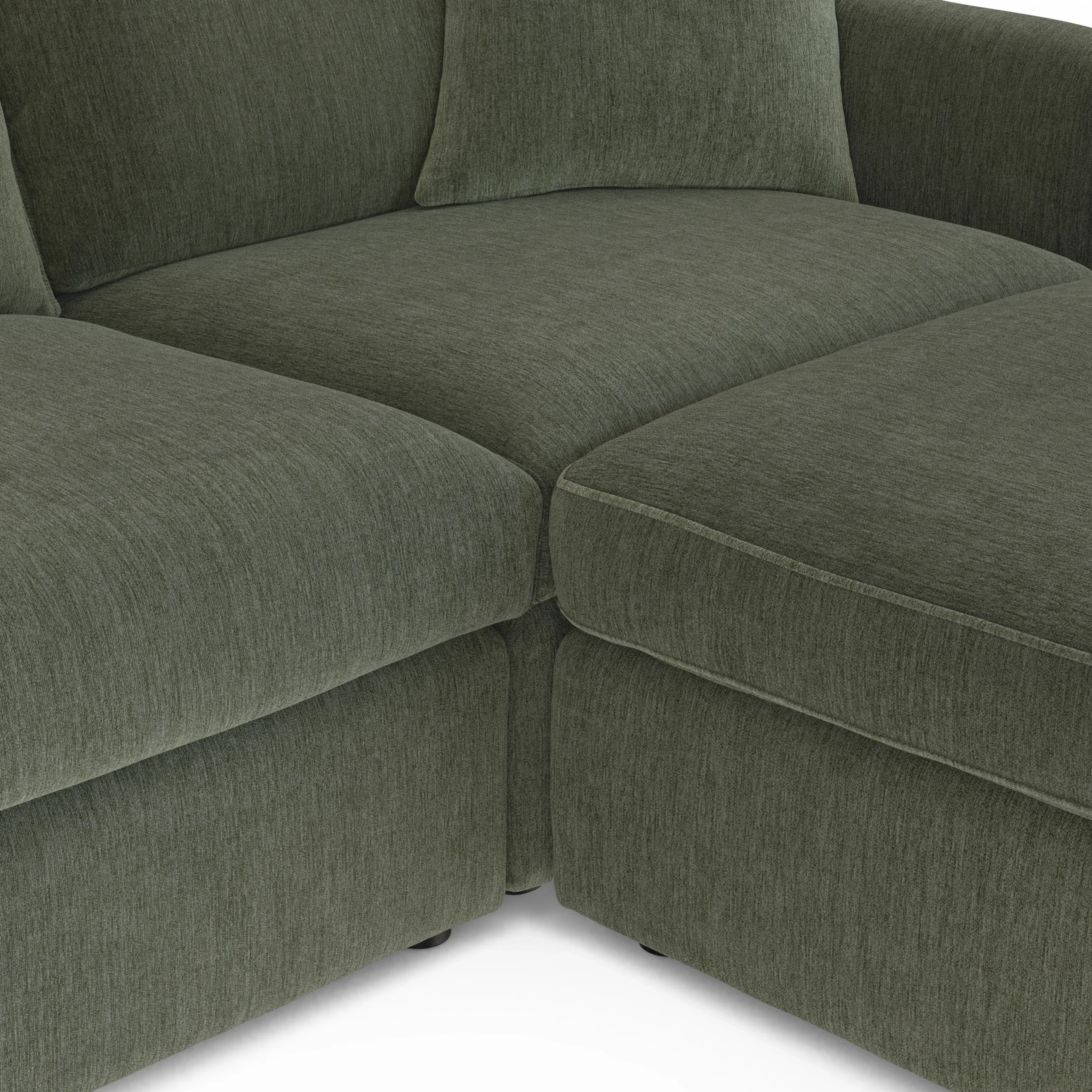 Lenae 104.5_ Reversible Modular Sectional - Eleos Green - Image 9