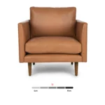 Burrard 32_ Leather Lounge Chair - Bella Caramel
