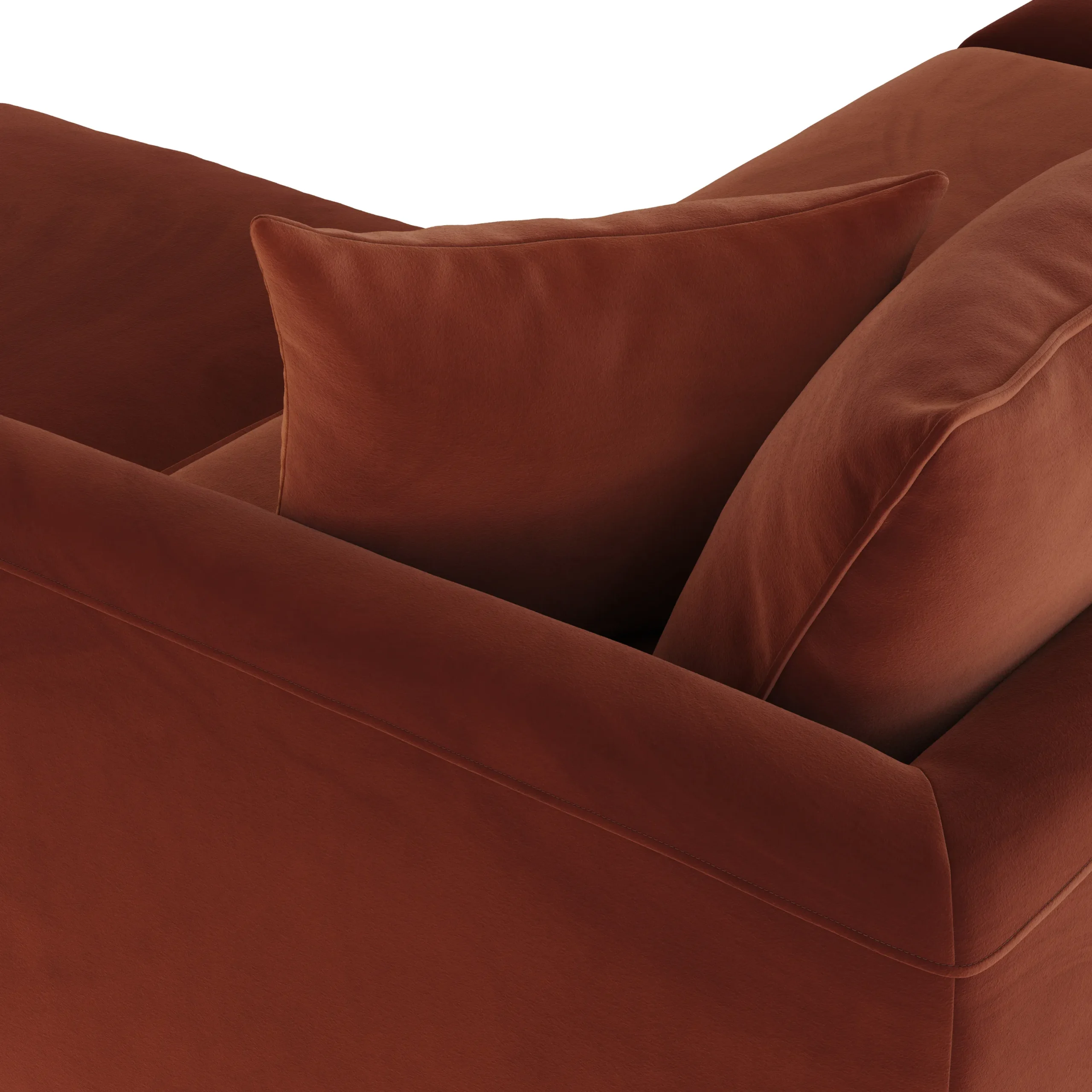 Lenae 104.5_ Velvet Reversible Modular Sectional - Hale Rust - Image 9