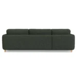 Vati 114_ Left Storage Sleeper Sectional - Natural Oak and Green Wool Bouclé