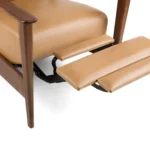 Ellow 28.5_ Leather Reclining Lounge Chair - Charme Tan