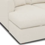 Marina 90_ Reversible Storage Sectional - Ivory Wool Bouclé