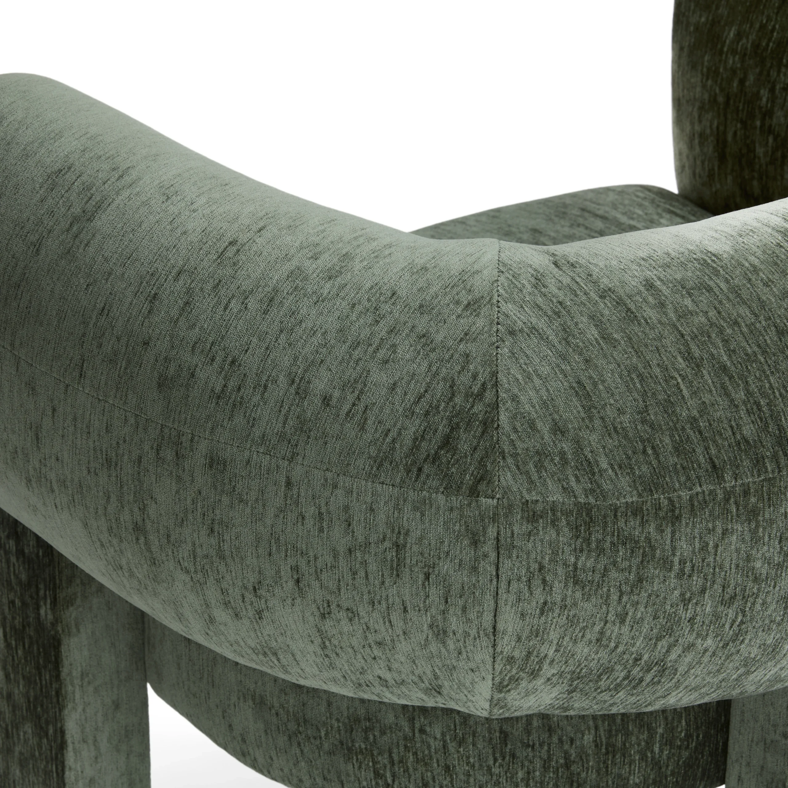 Everse 33.5_ Velvet Lounge Chair - Melange Green - Image 7