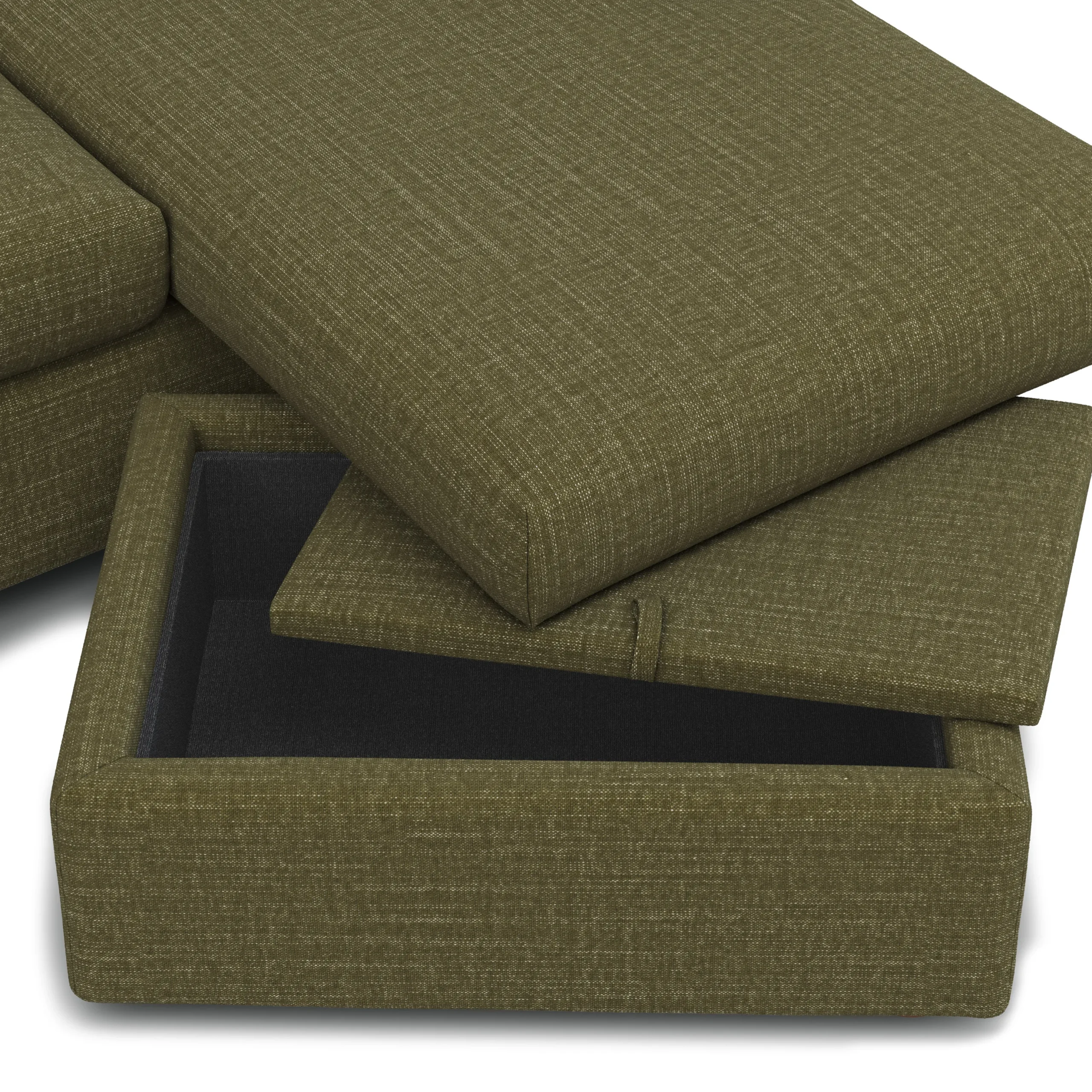 Marina 90_ Reversible Storage Sectional - Napa Moss - Image 9