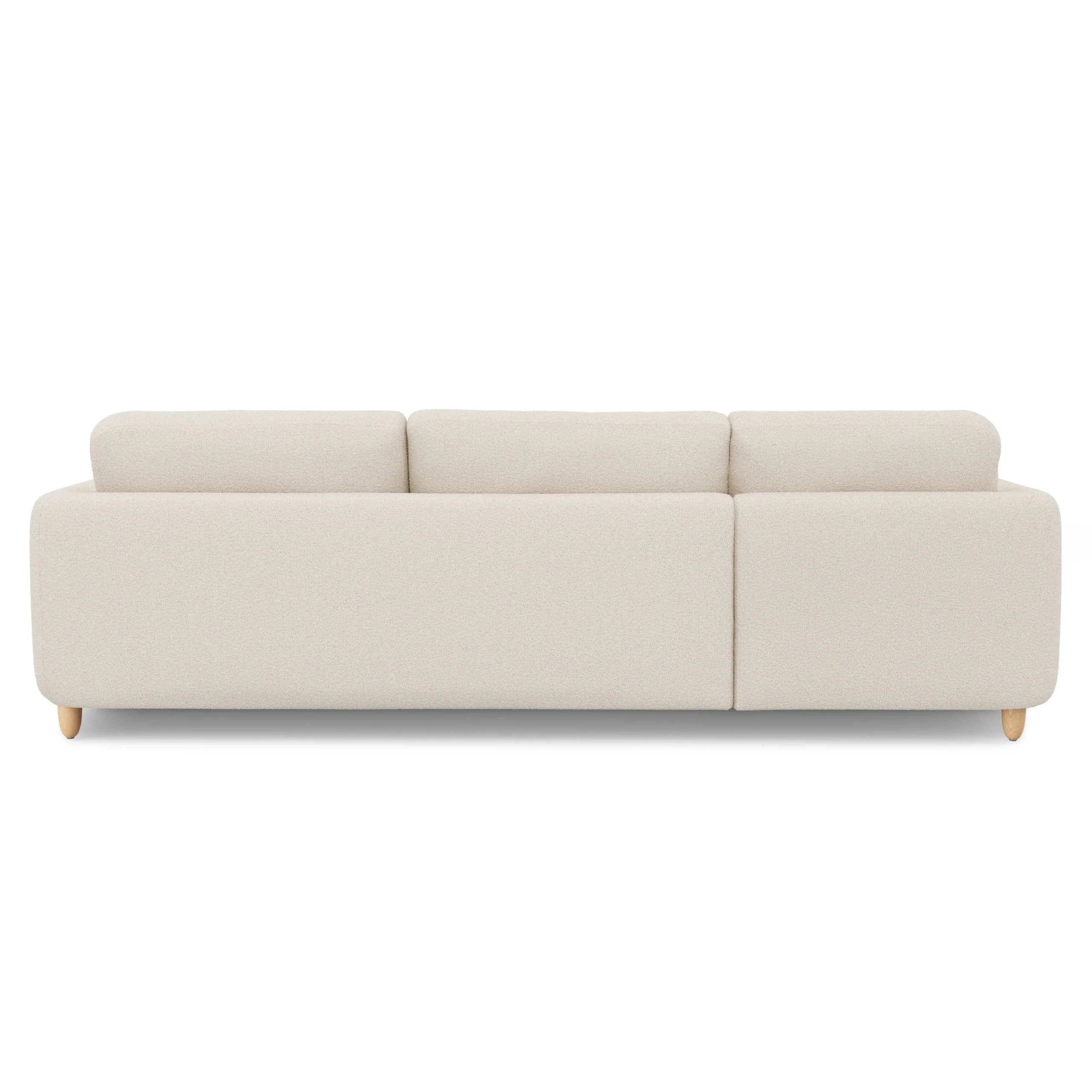 Vati 114_ Left Storage Sleeper Sectional - Natural Oak and Ivory Wool Bouclé - Image 9