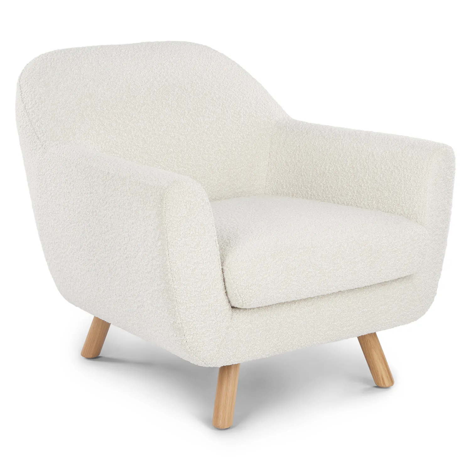 Gabriola 34_ Lounge Chair - Ivory Bouclé - Image 13