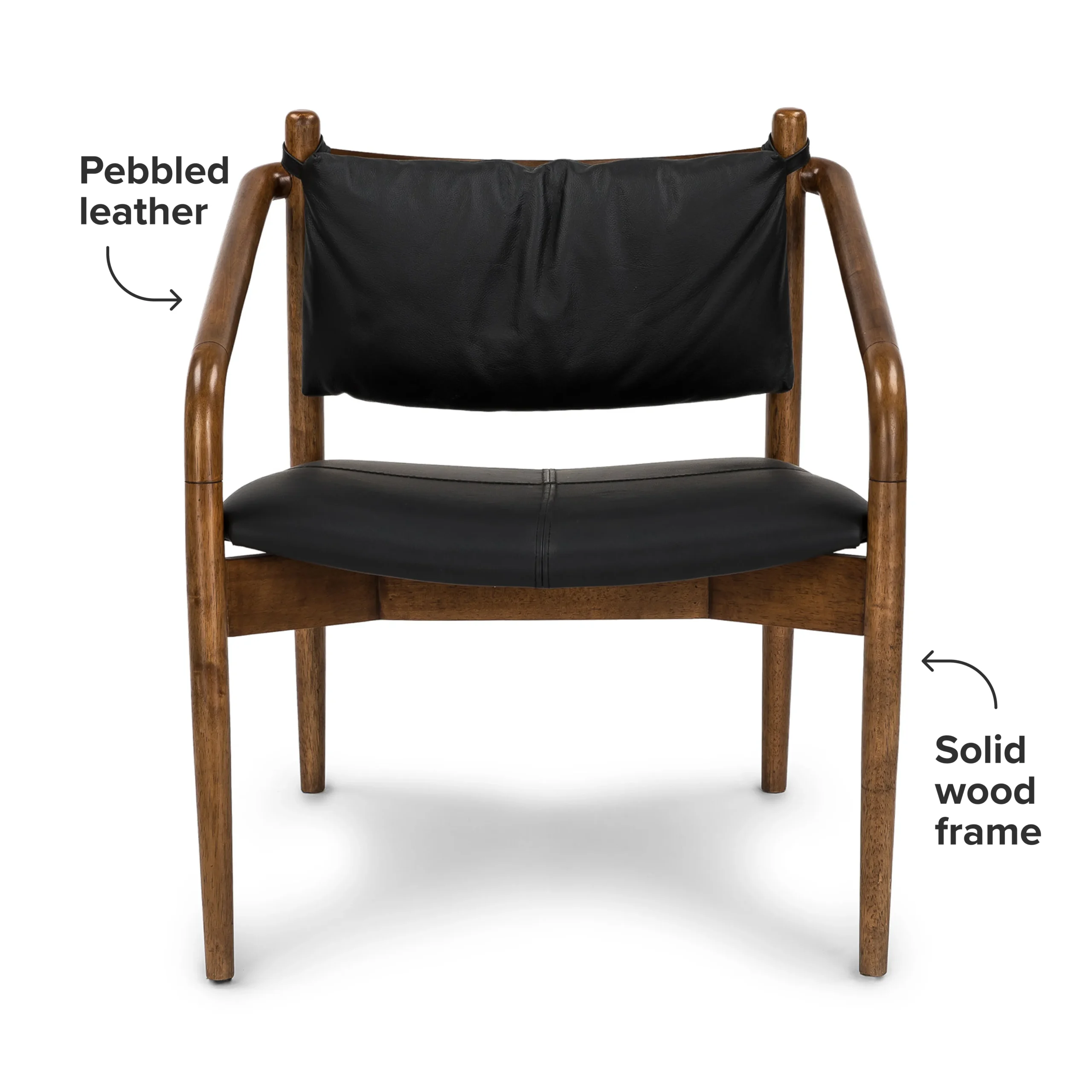 Lento 25_ Leather Lounge Chair - Black - Image 9
