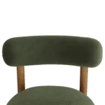Munk Velvet Dining Chair - Smoked Oak and Hale Fir Green