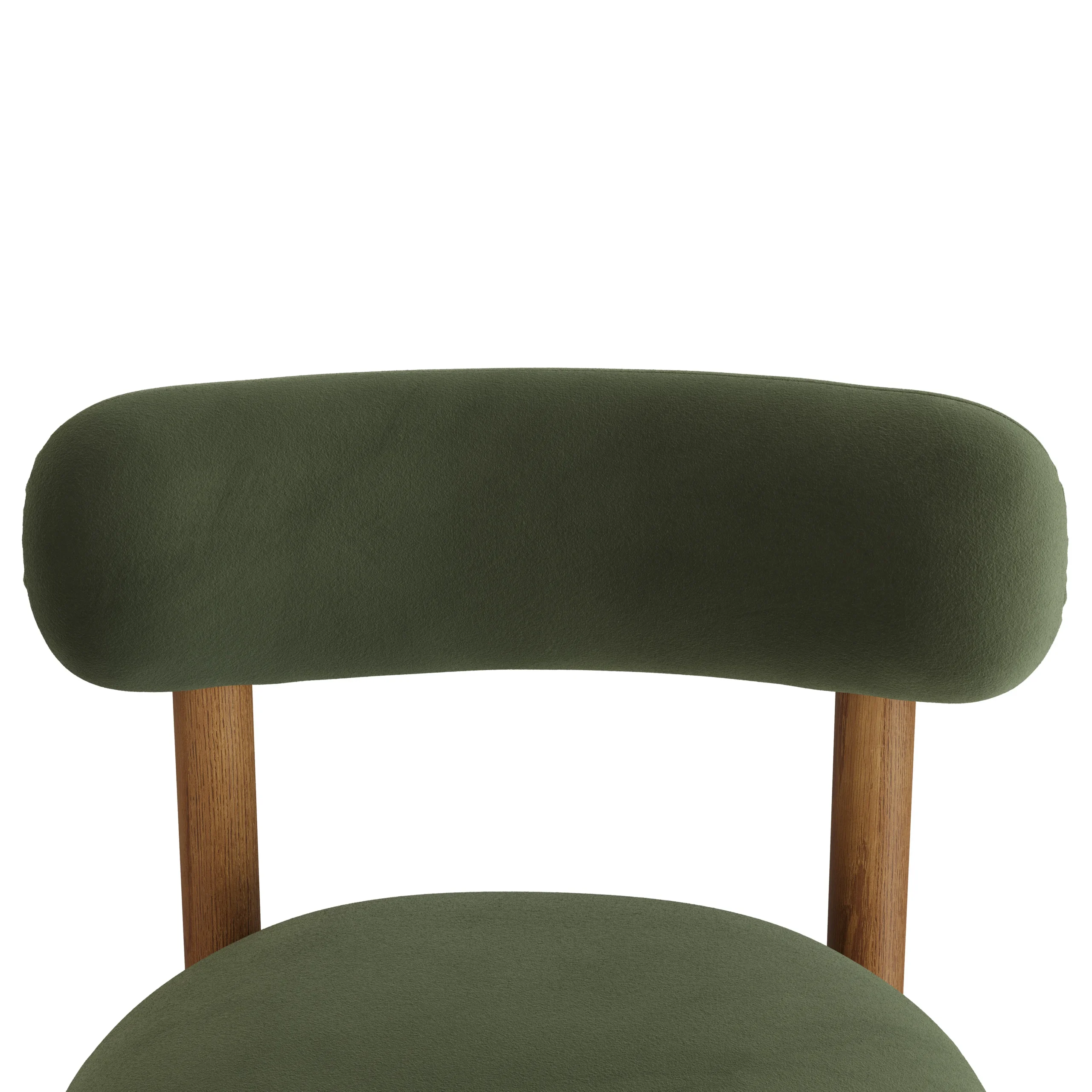 Munk Velvet Dining Chair - Smoked Oak and Hale Fir Green - Image 9