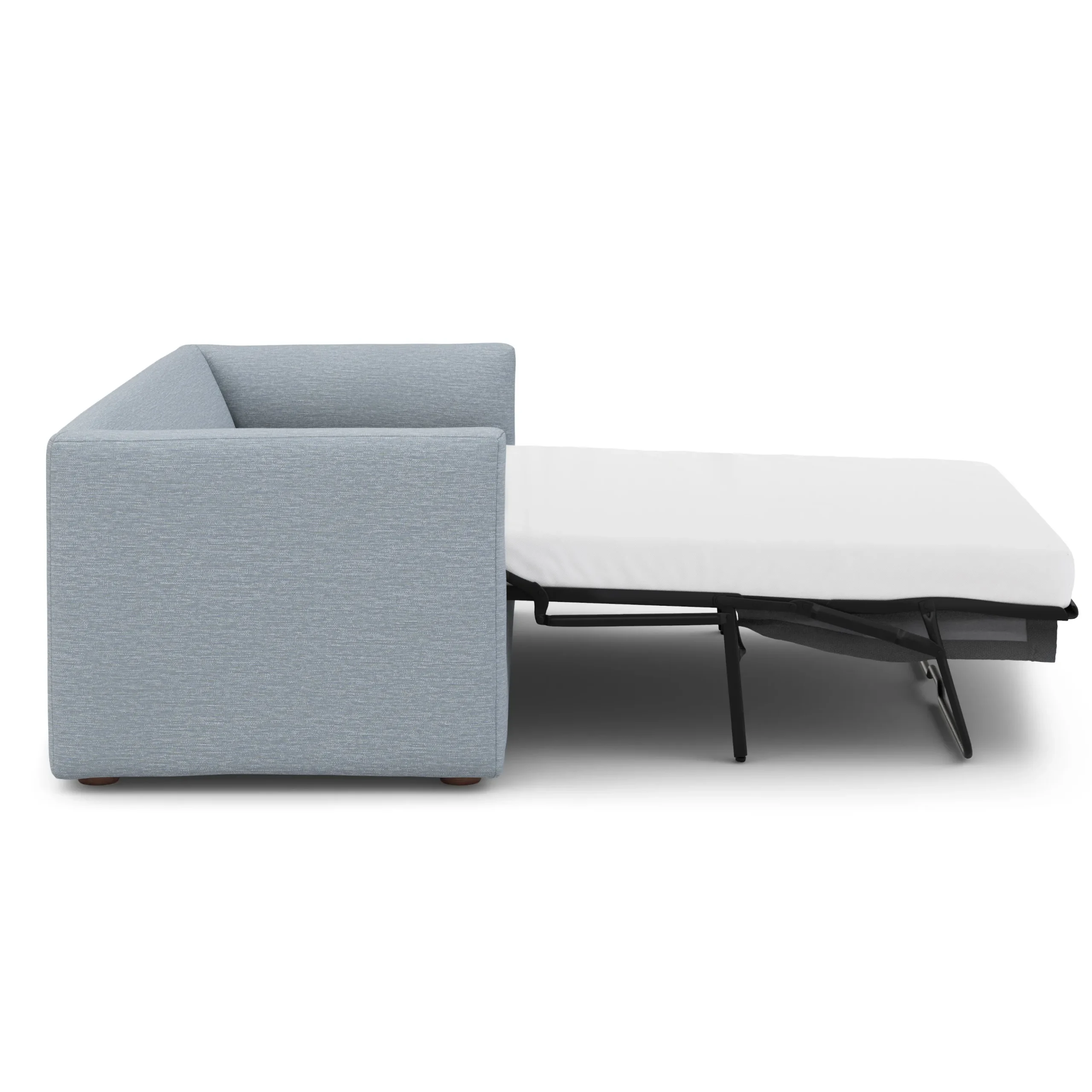Marina 90_ Reversible Storage Sleeper Sectional - Silver Light Blue - Image 9