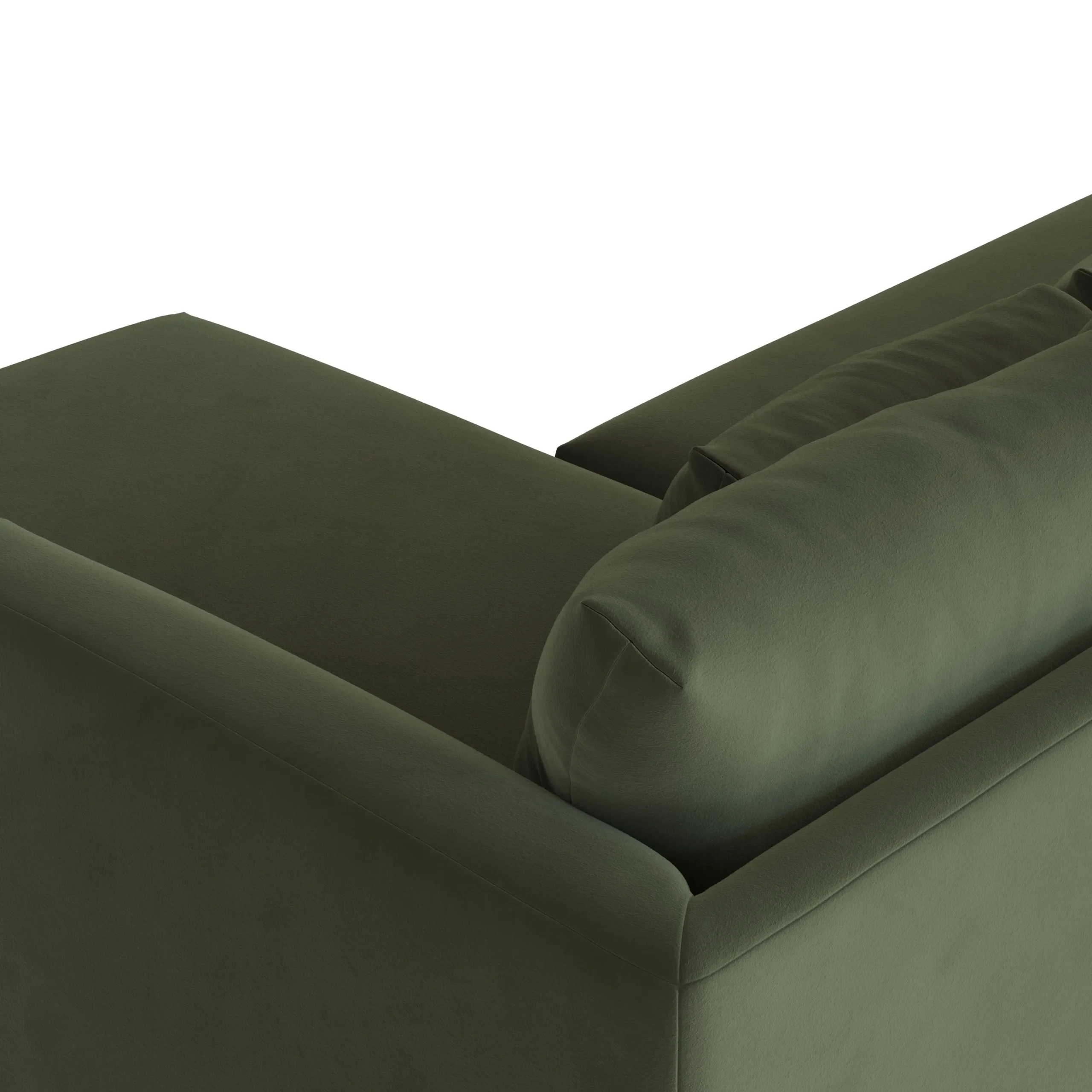 Marina 90_ Velvet Reversible Storage Sectional - Hale Fir Green - Image 9