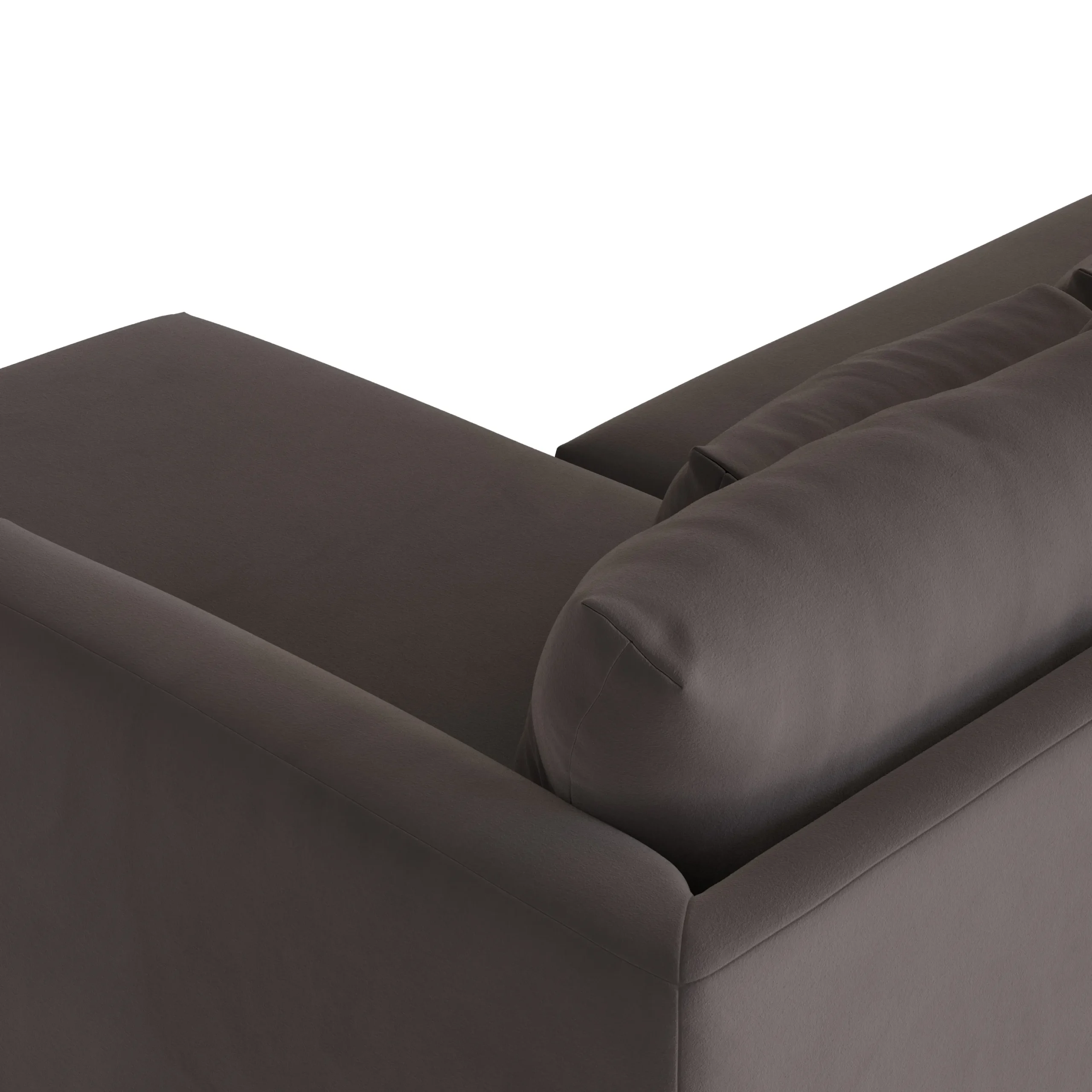 Marina 90_ Velvet Reversible Storage Sectional - Hale Warm Gray - Image 9