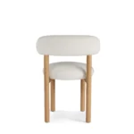 Munk Dining Chair - White Oak and Ivory Wool Bouclé