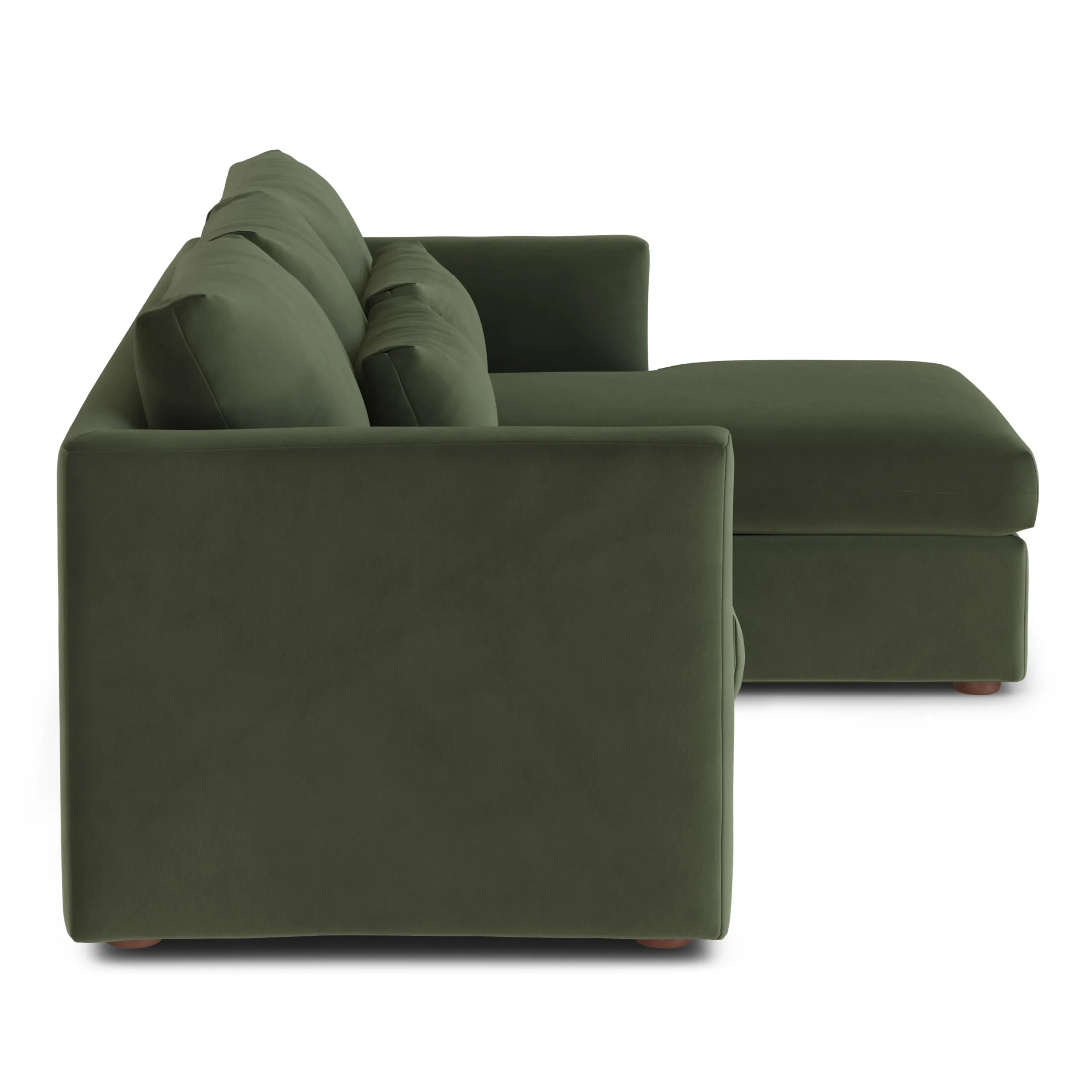 Marina 90_ Velvet Reversible Storage Sleeper Sectional - Hale Fir Green - Image 9