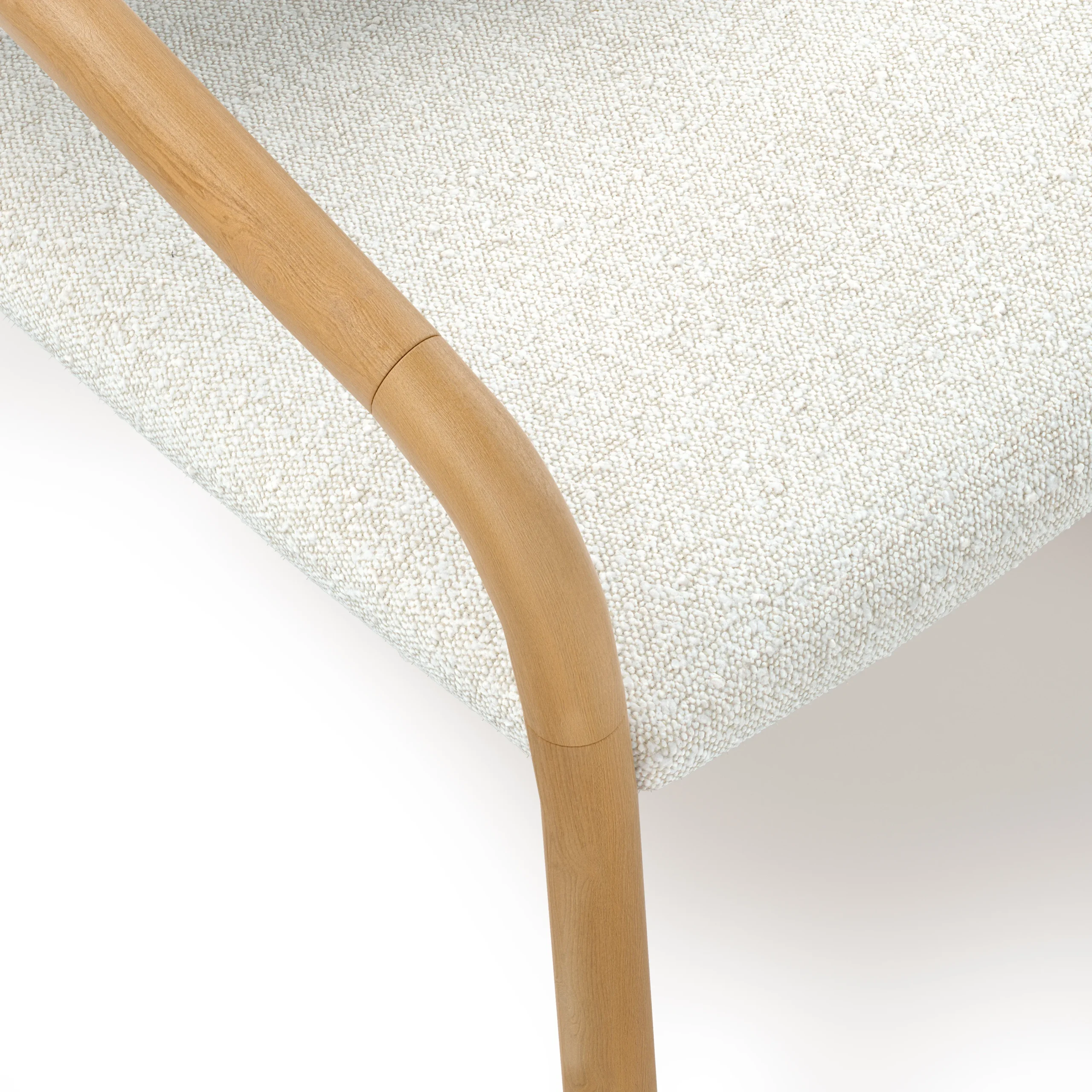Lento 25_ Lounge Chair - Ivory Bouclé - Image 4