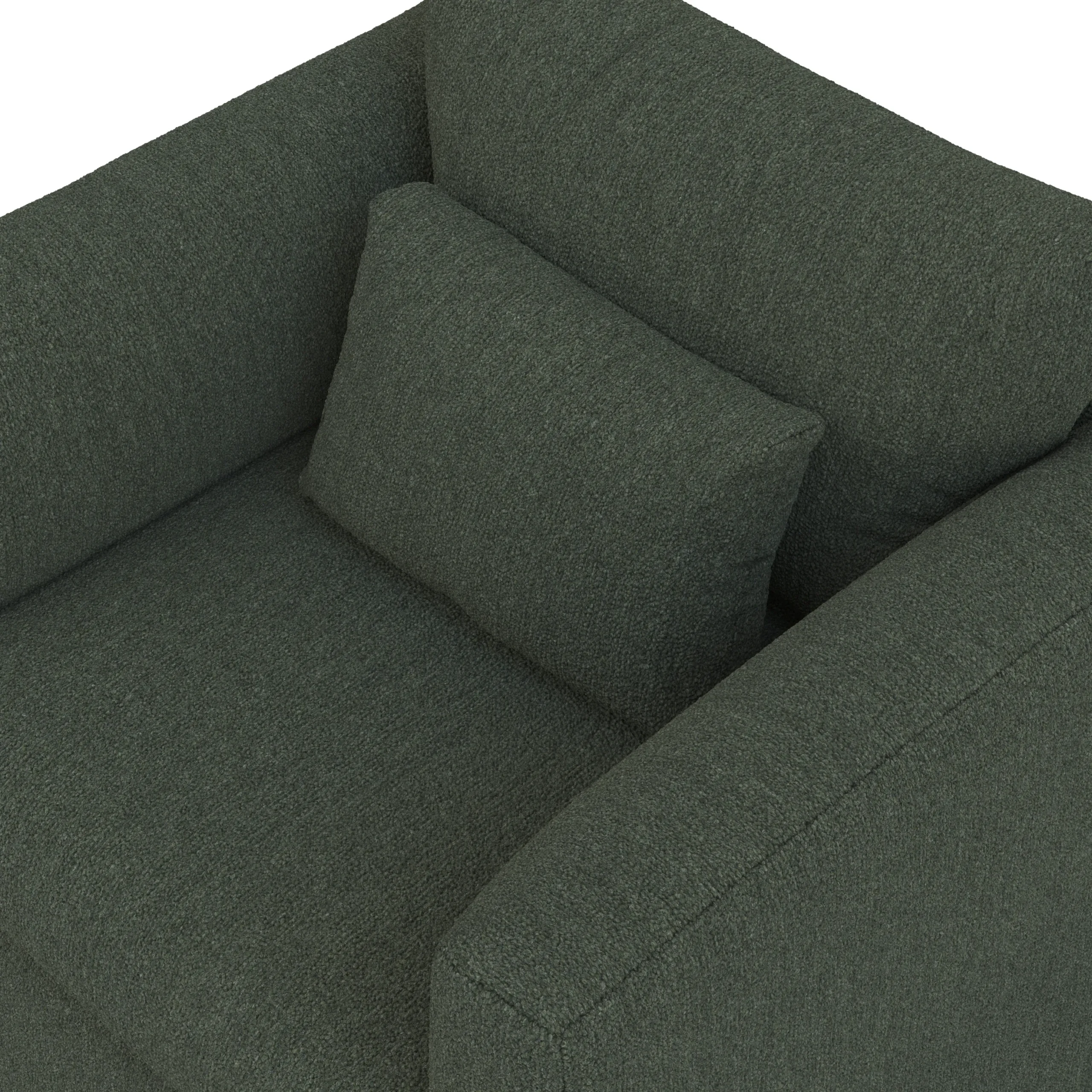 Marina 38_ Lounge Chair - Green Wool Bouclé - Image 6