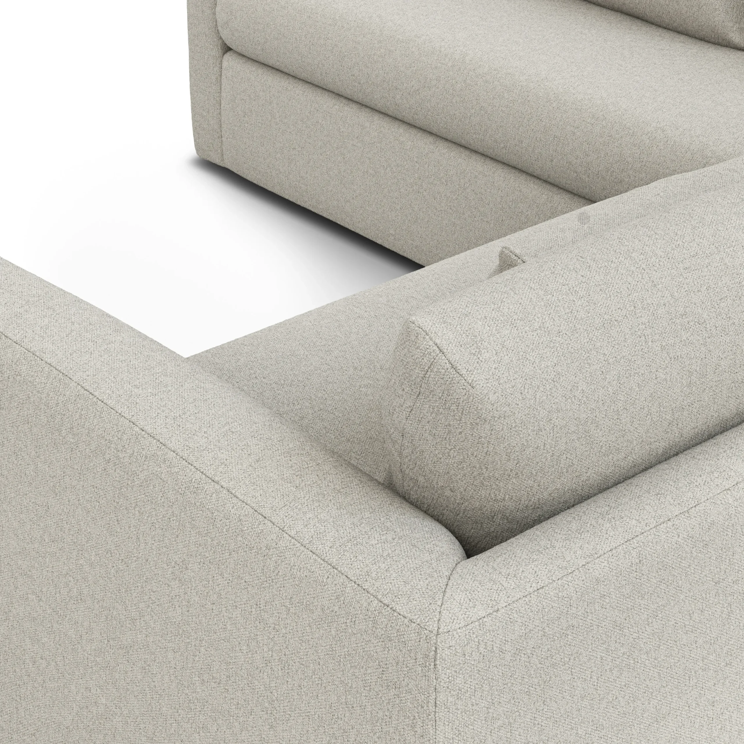 Marina 92_ Corner Sectional - Clover Ivory - Image 9