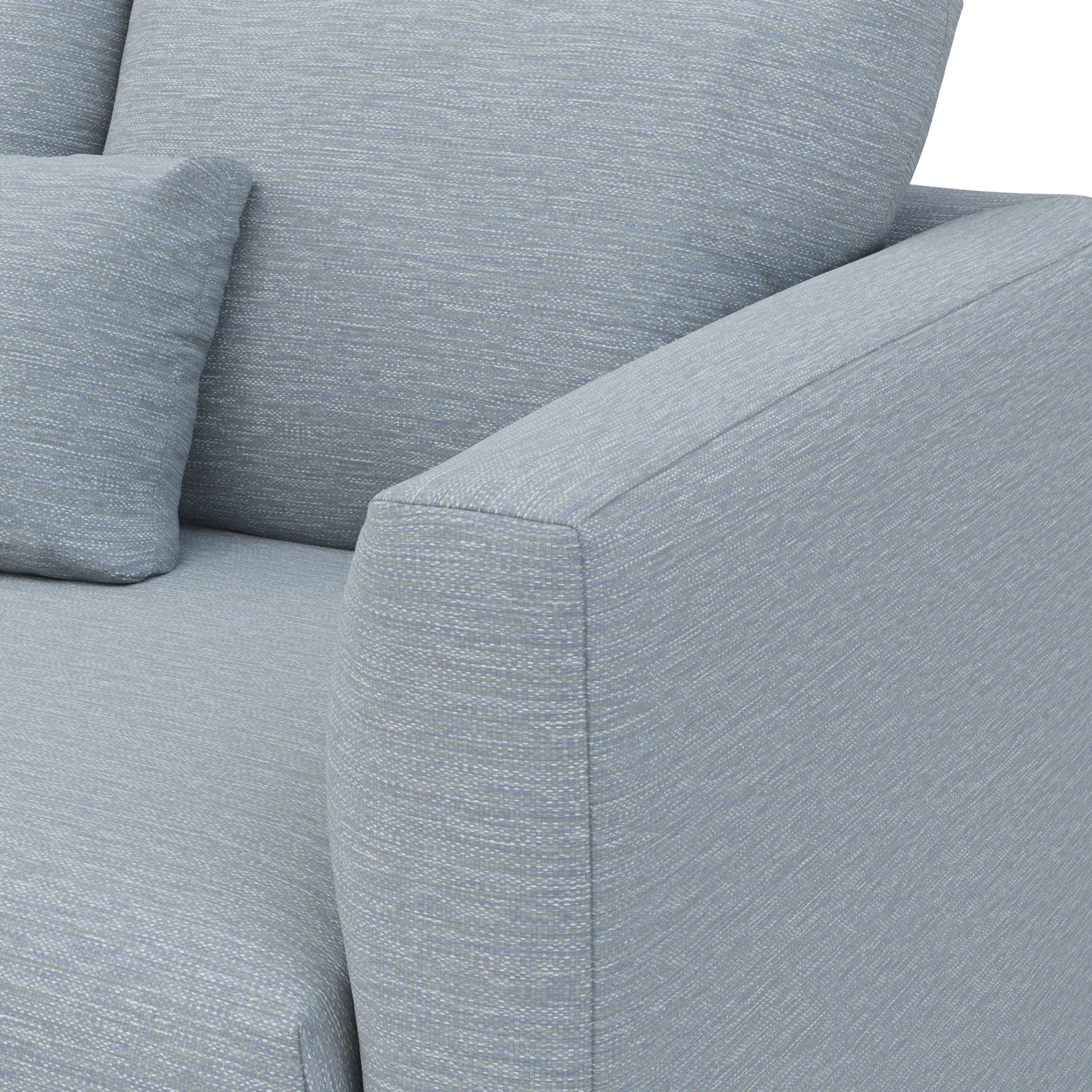Marina 92_ Corner Sectional - Silver Light Blue - Image 9