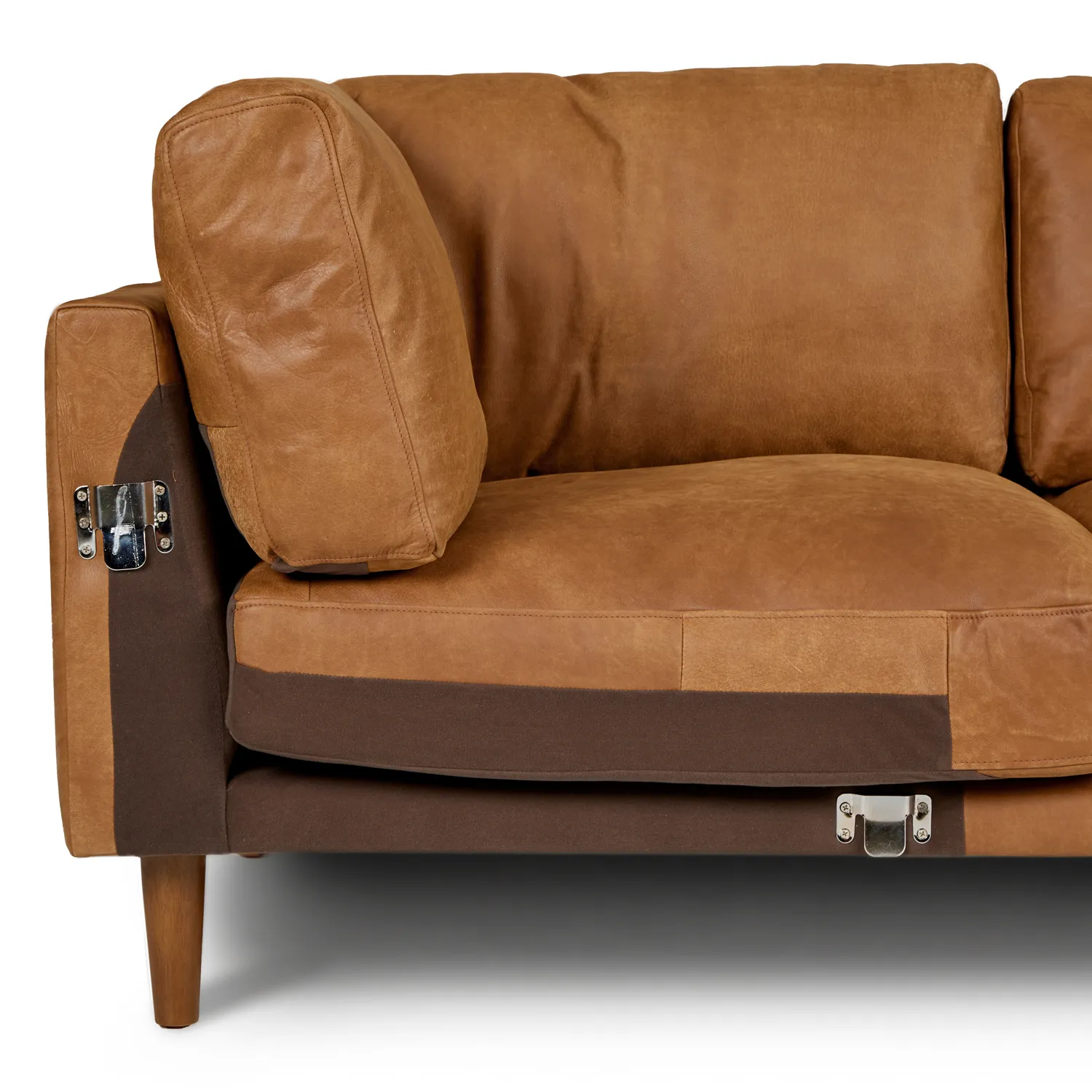 Nirvana 88_ Leather Corner Sectional - Dakota Tan - Image 9