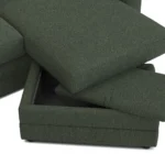 Riley 84_ Reversible Storage Sectional - Green Wool Bouclé