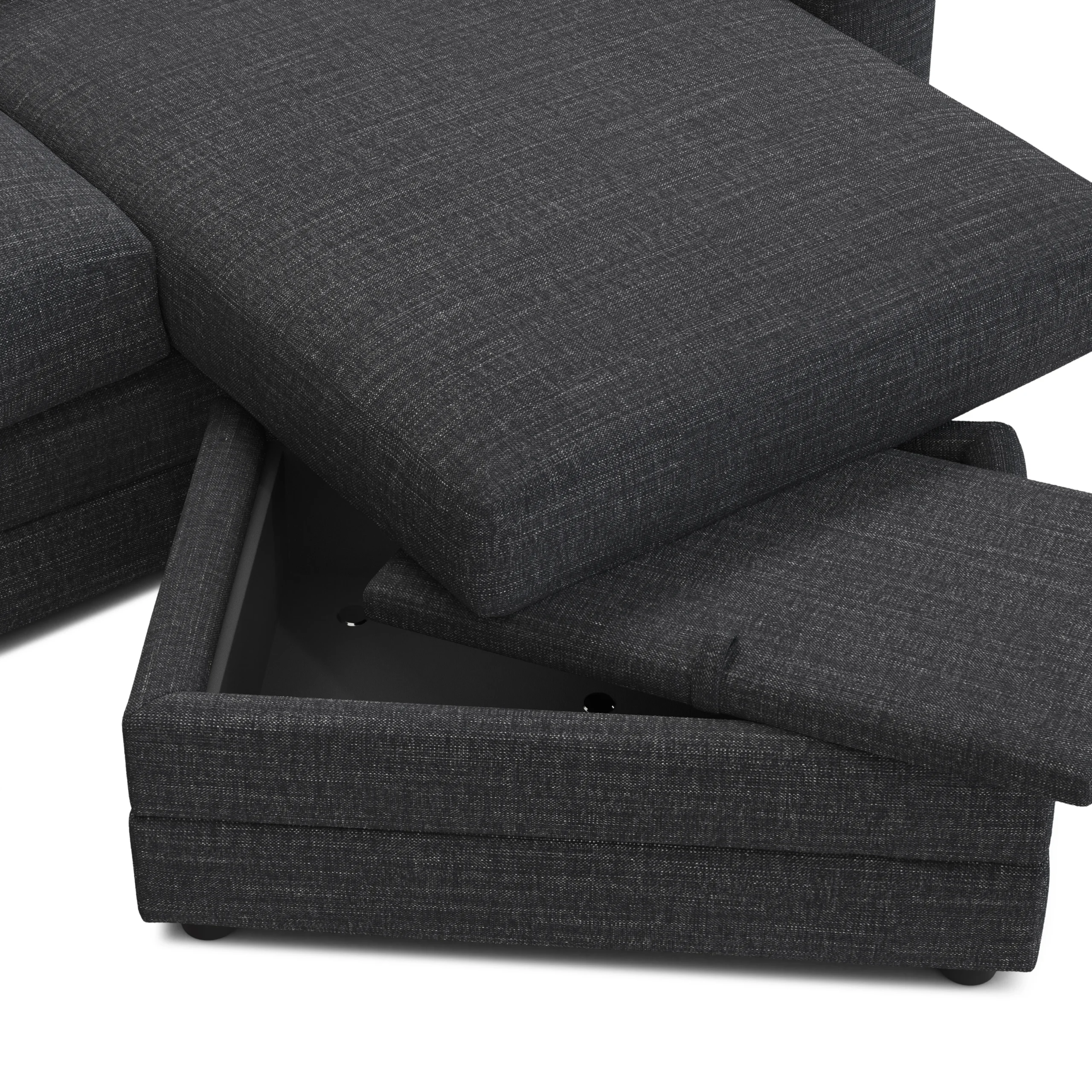 Riley 84_ Reversible Storage Sectional - Napa Charcoal - Image 9