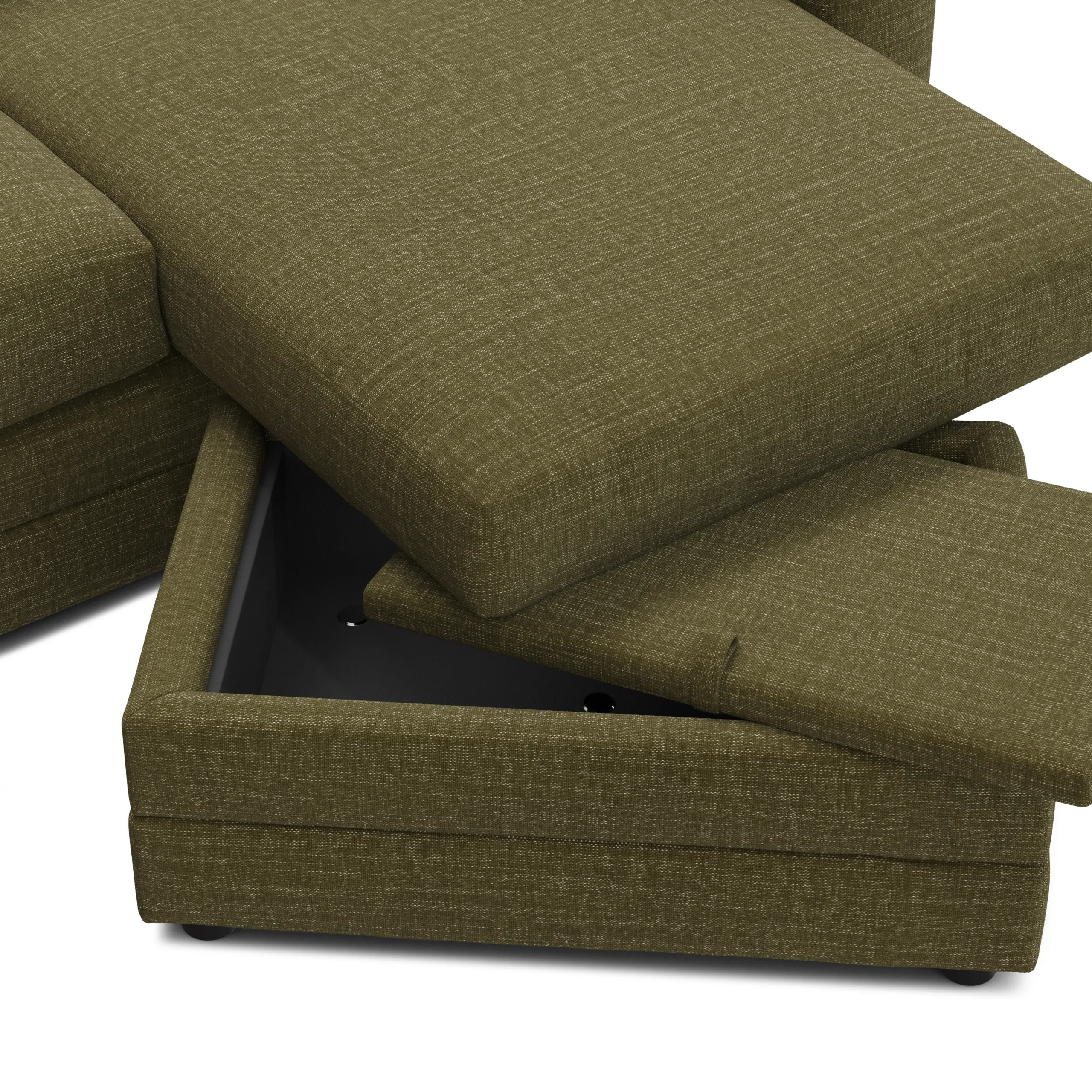 Riley 84_ Reversible Storage Sectional - Napa Moss - Image 9