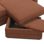 Riley 84_ Reversible Storage Sectional - Napa Rust