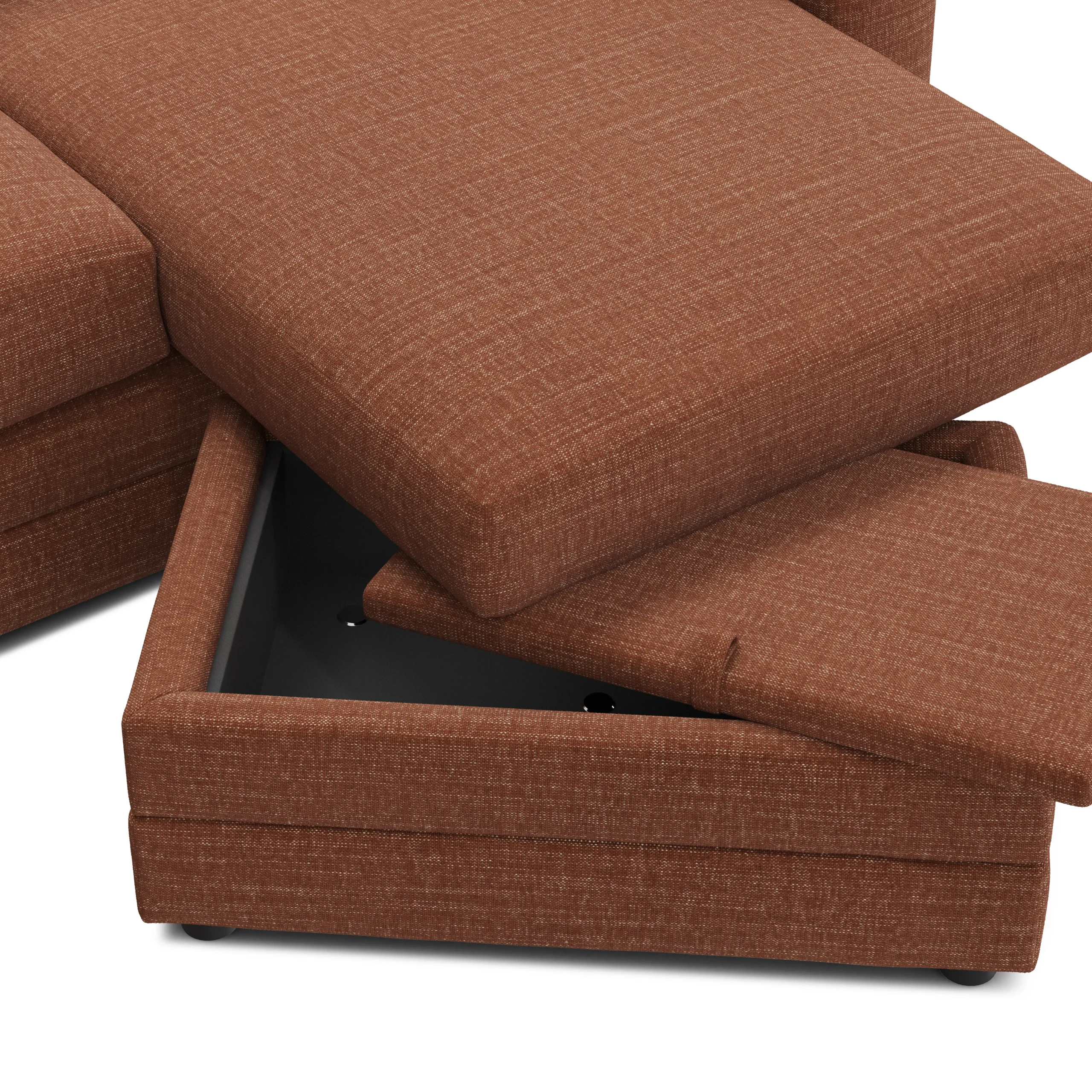 Riley 84_ Reversible Storage Sectional - Napa Rust - Image 9