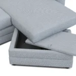 Riley 84_ Reversible Storage Sectional - Silver Light Blue