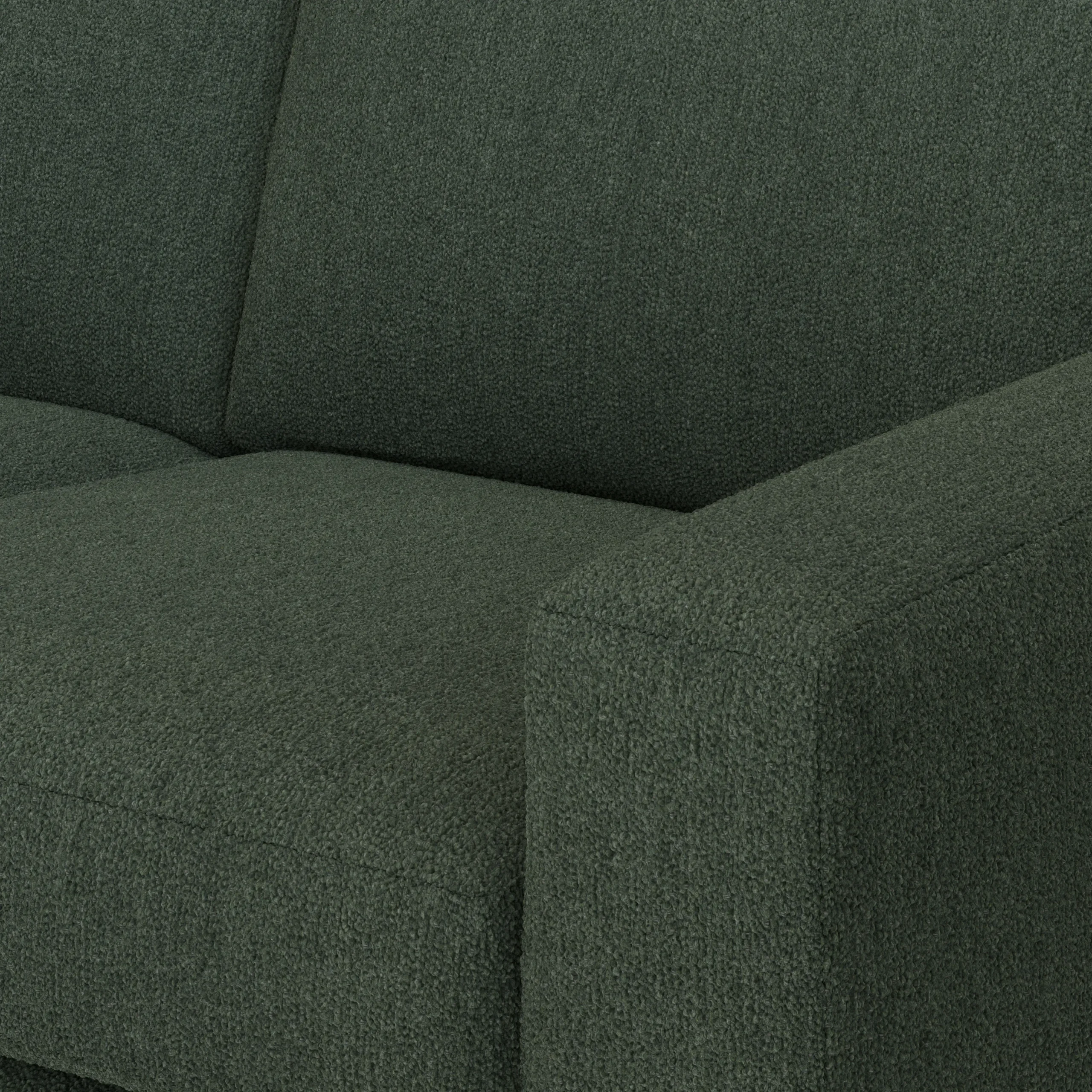 Riley 104_ Corner Sectional - Green Wool Bouclé - Image 9