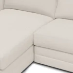 Riley 118.5_ Left Sectional - Ivory Wool Bouclé