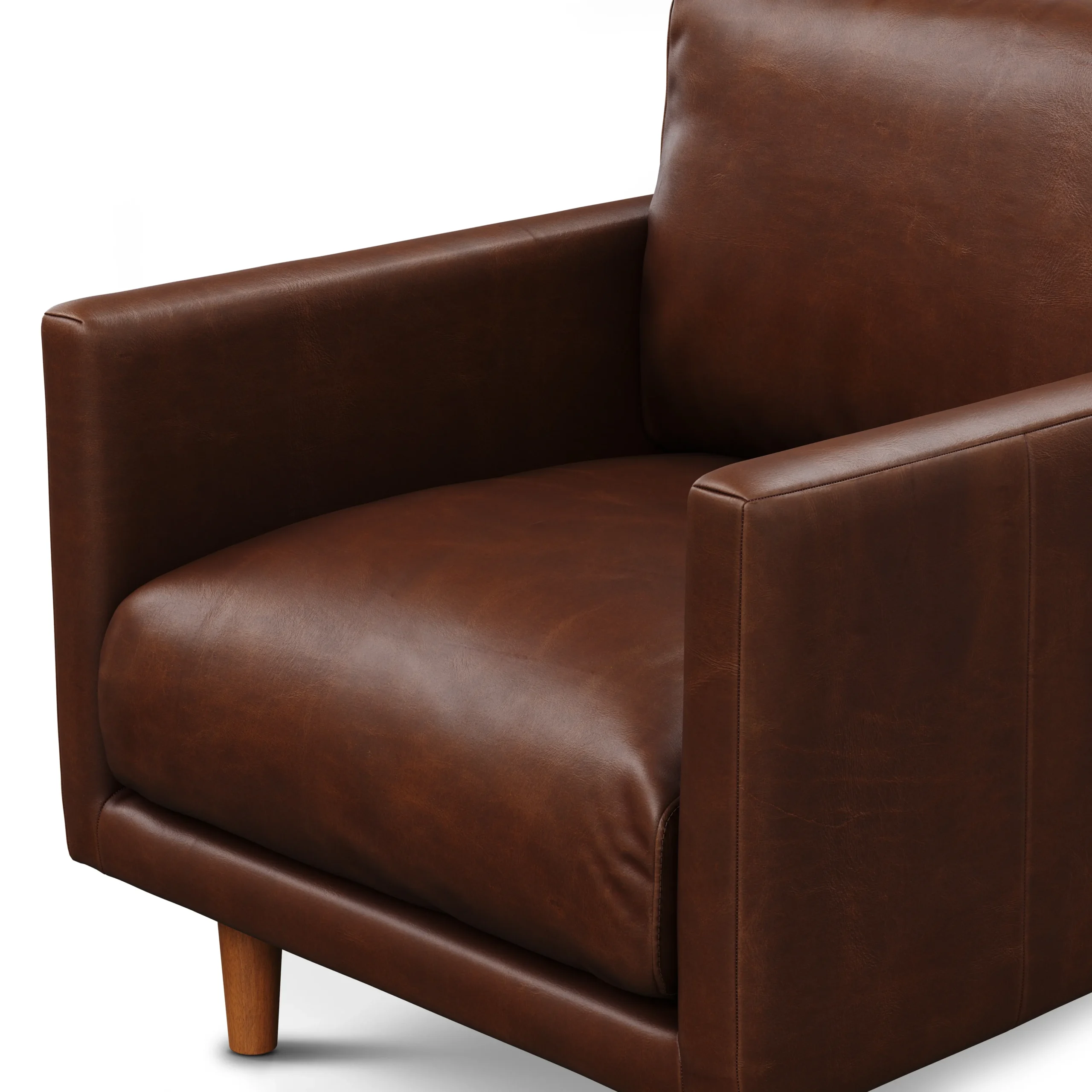 Nirvana 30_ Leather Lounge Chair - Indiana Brown - Image 4