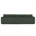Riley 118_ Left Storage Sleeper Sectional - Green Wool Bouclé