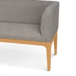 Right Corner Banquette - Natural Oak and Hestia Gray