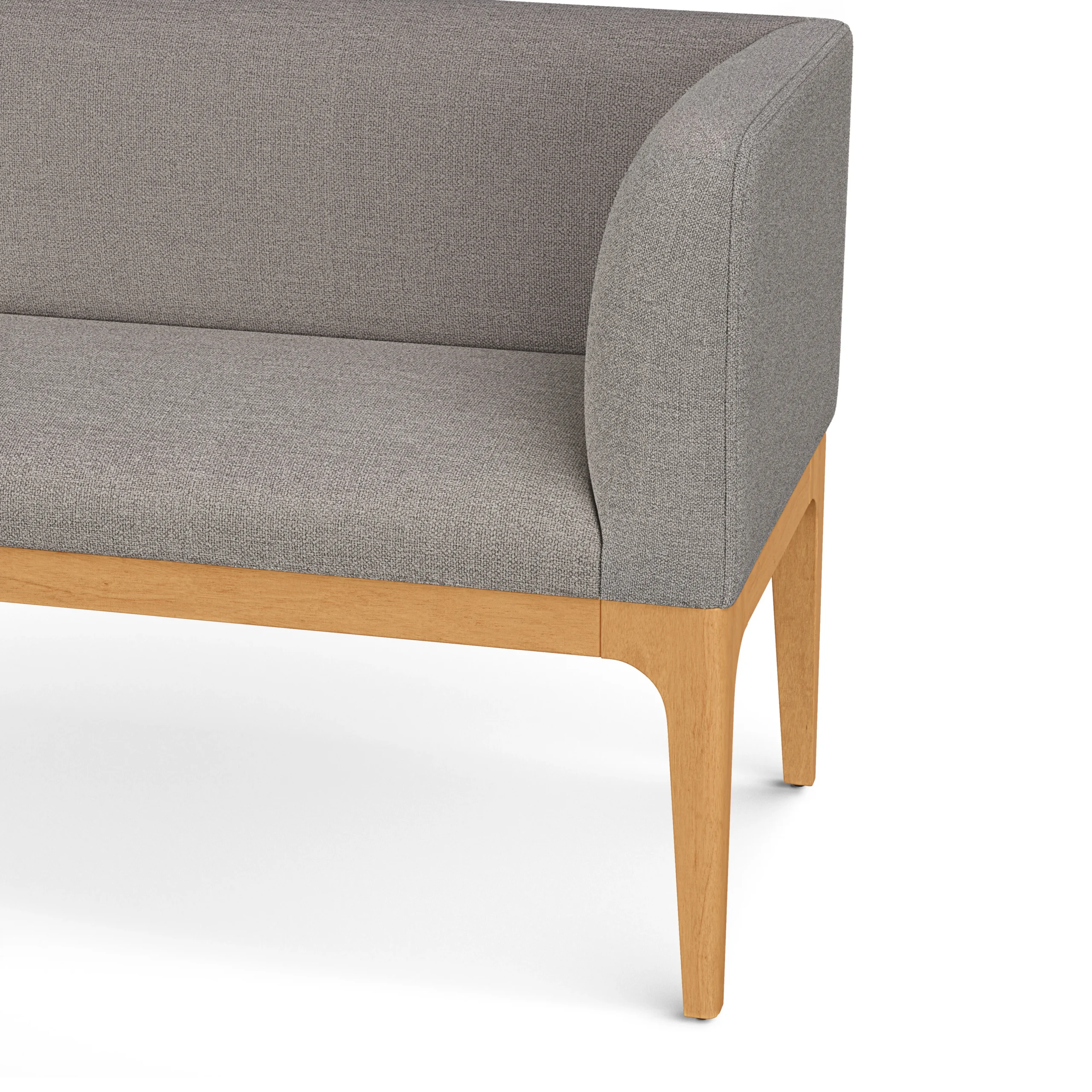 Right Corner Banquette - Natural Oak and Hestia Gray - Image 10