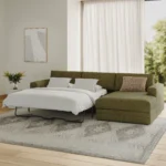 Riley 118_ Right Storage Sleeper Sectional - Napa Moss