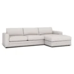 Riley 118_ Right Storage Sleeper Sectional - Napa White