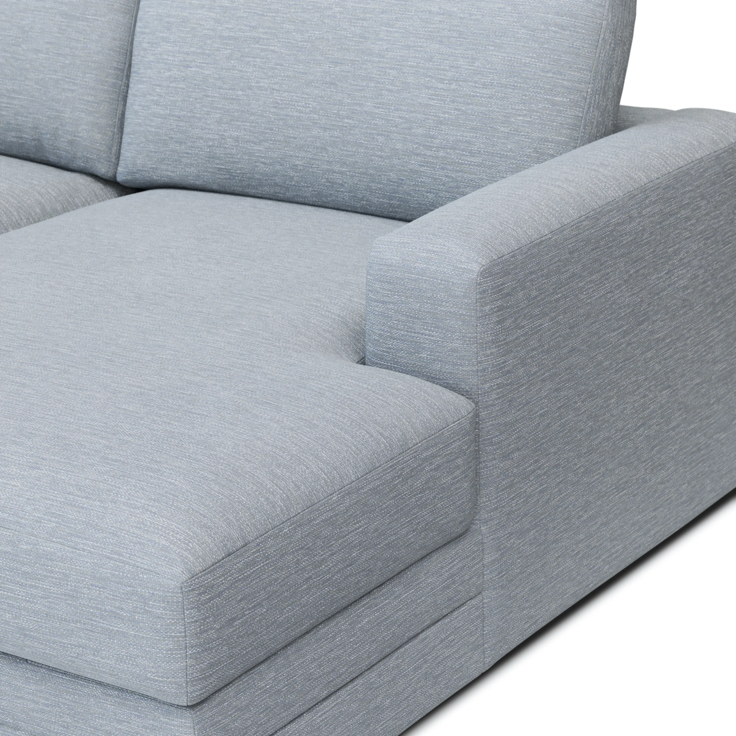 Riley 118_ Right Storage Sleeper Sectional - Silver Light Blue - Image 6