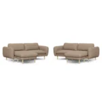 Sanders 85.5_ Reversible Sectional - Sandstone Wool Bouclé
