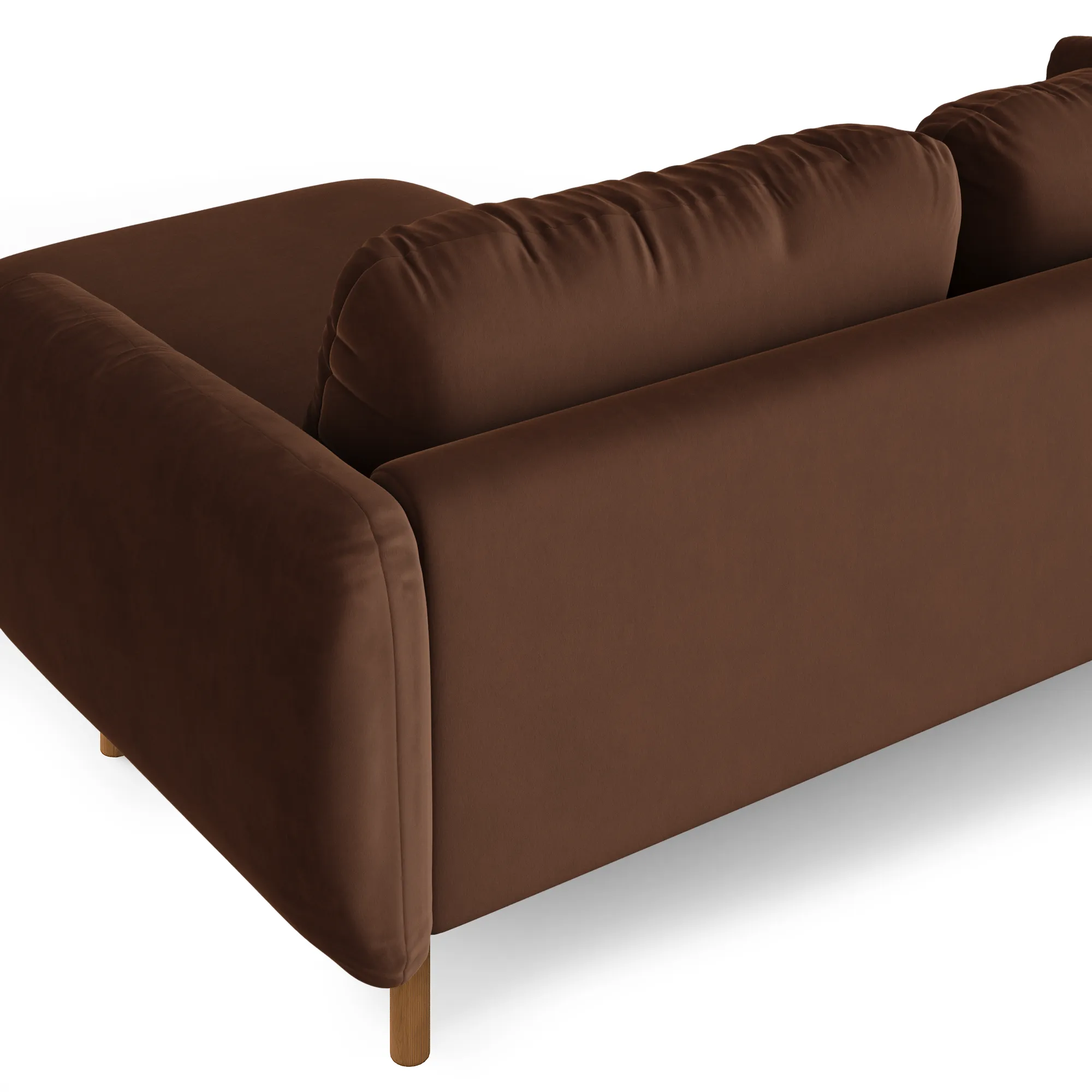 Sanders 85.5_ Velvet Reversible Sectional - Plush Pacific Brown - Image 9