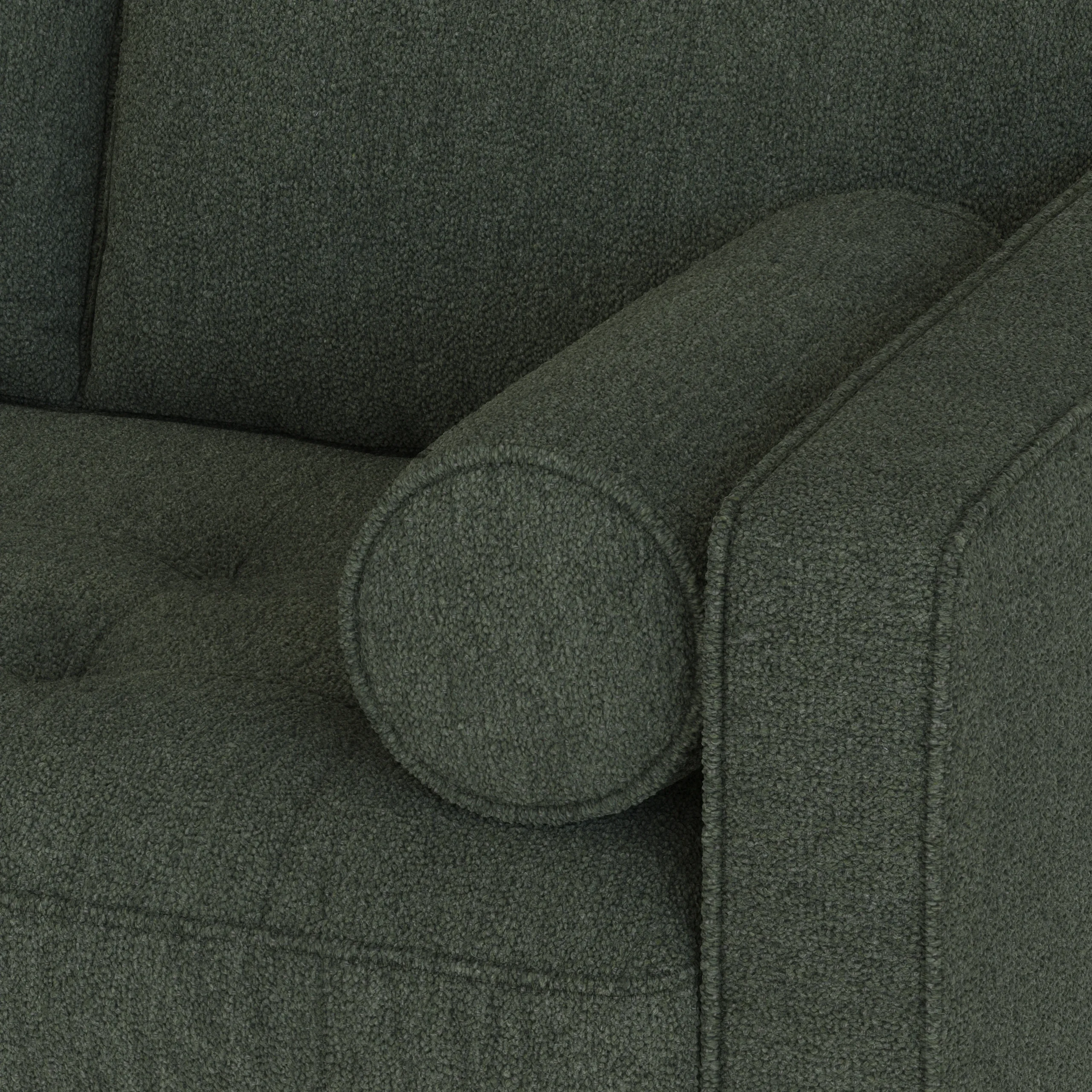 Sven 91_ Tufted Corner Sectional - Green Wool Bouclé - Image 9
