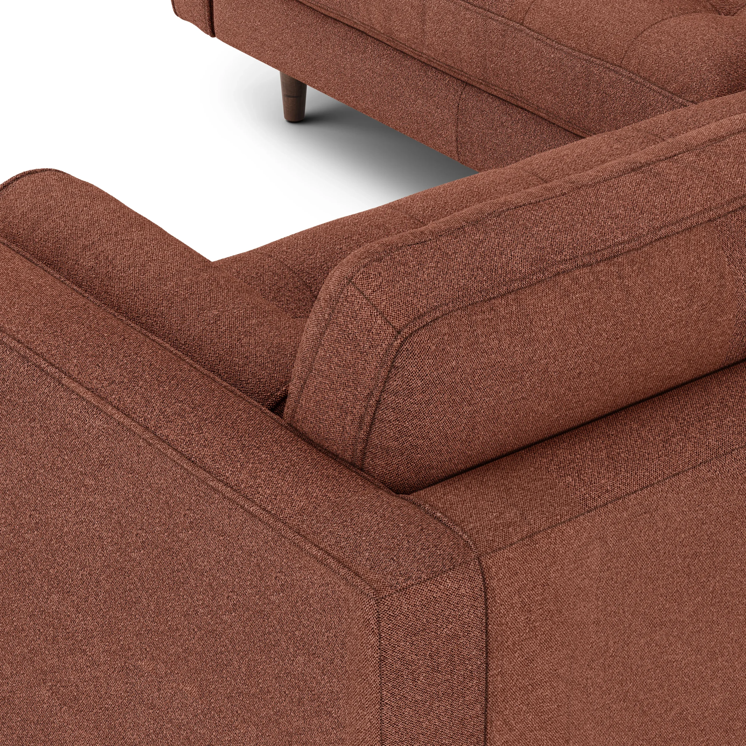 Sven 91_ Tufted Corner Sectional - Ratine Oxide - Image 9