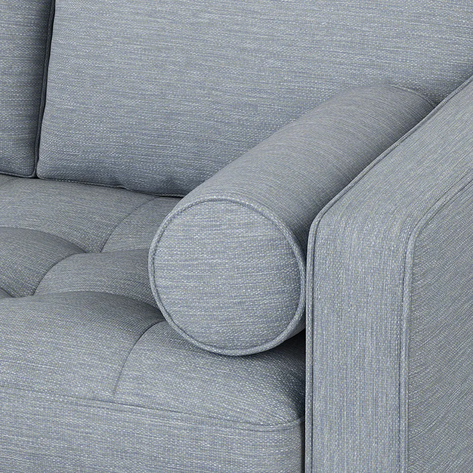 Sven 91_ Tufted Corner Sectional - Silver Light Blue - Image 9