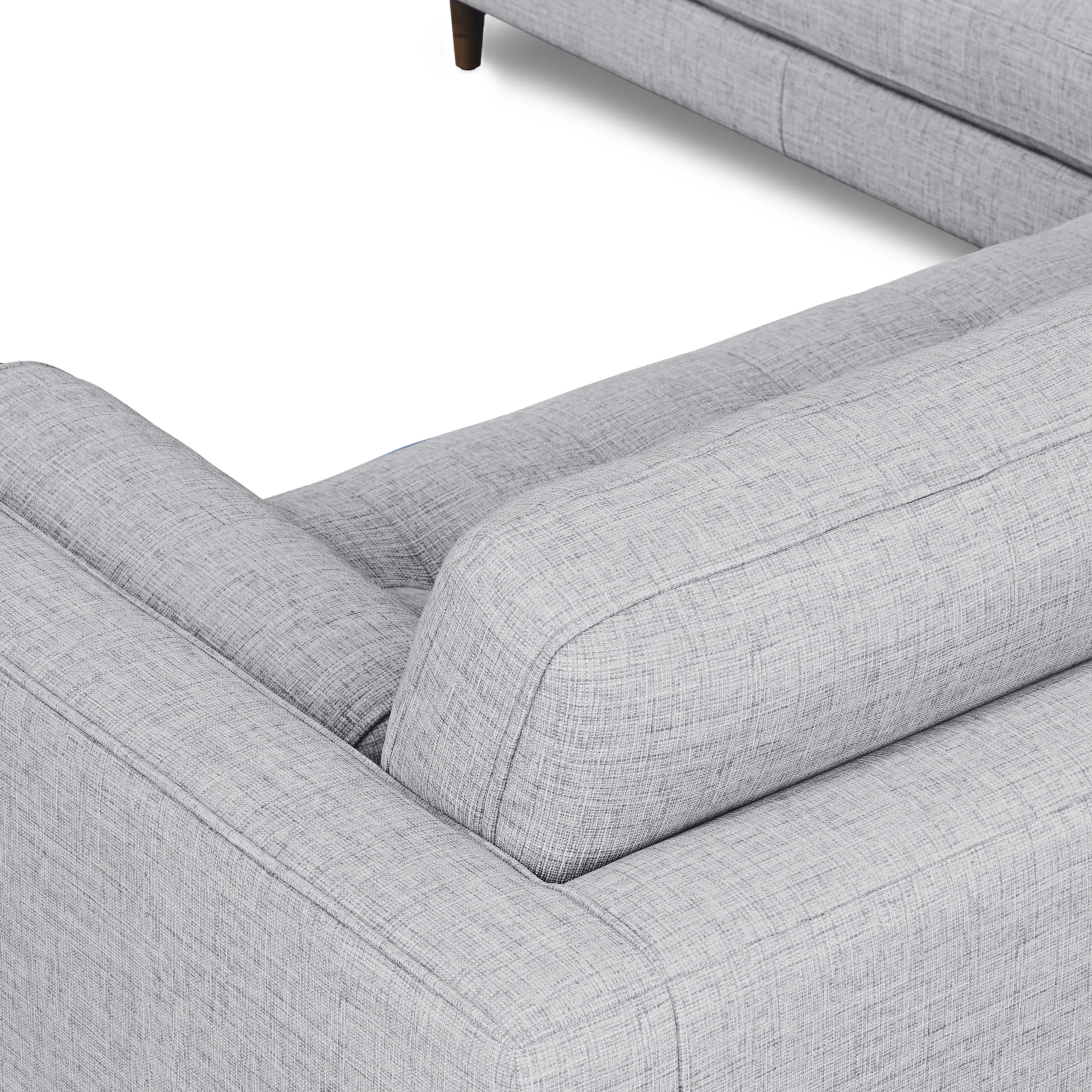Sven 91_ Tufted Corner Sectional - Stone Gray - Image 9