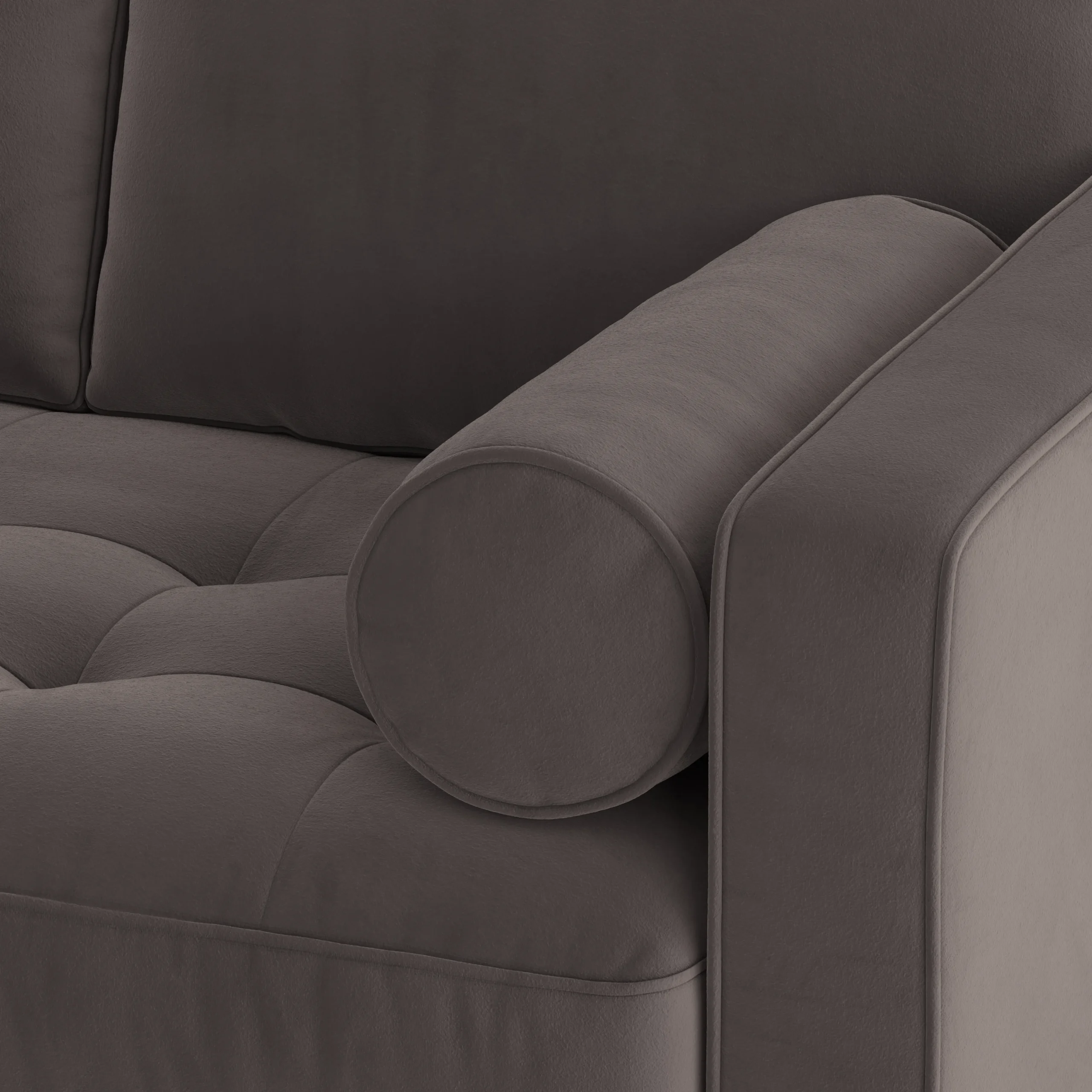 Sven 91_ Tufted Velvet Corner Sectional - Hale Warm Gray - Image 9