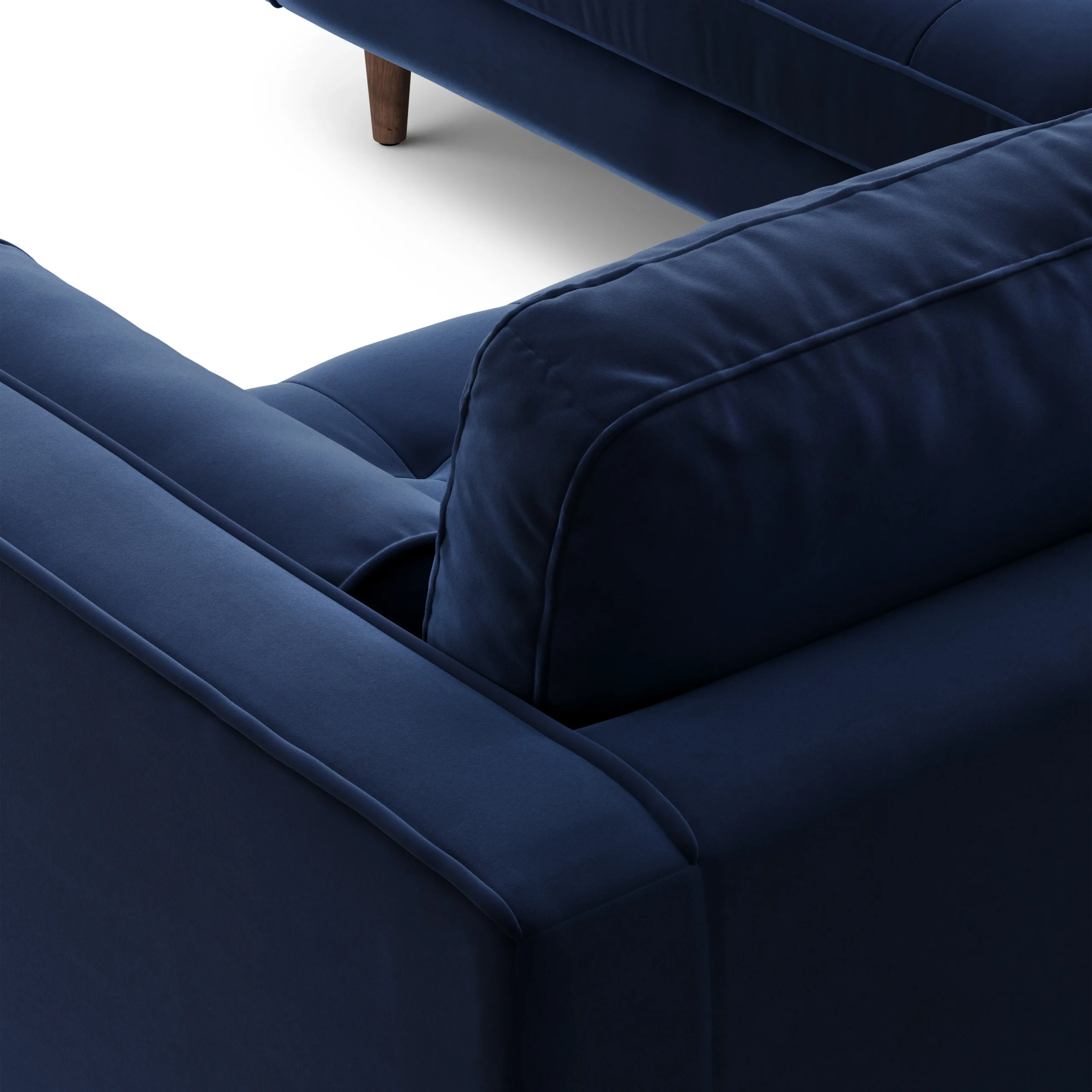 Sven 91_ Tufted Velvet Corner Sectional - Plush Cascadia Blue - Image 9
